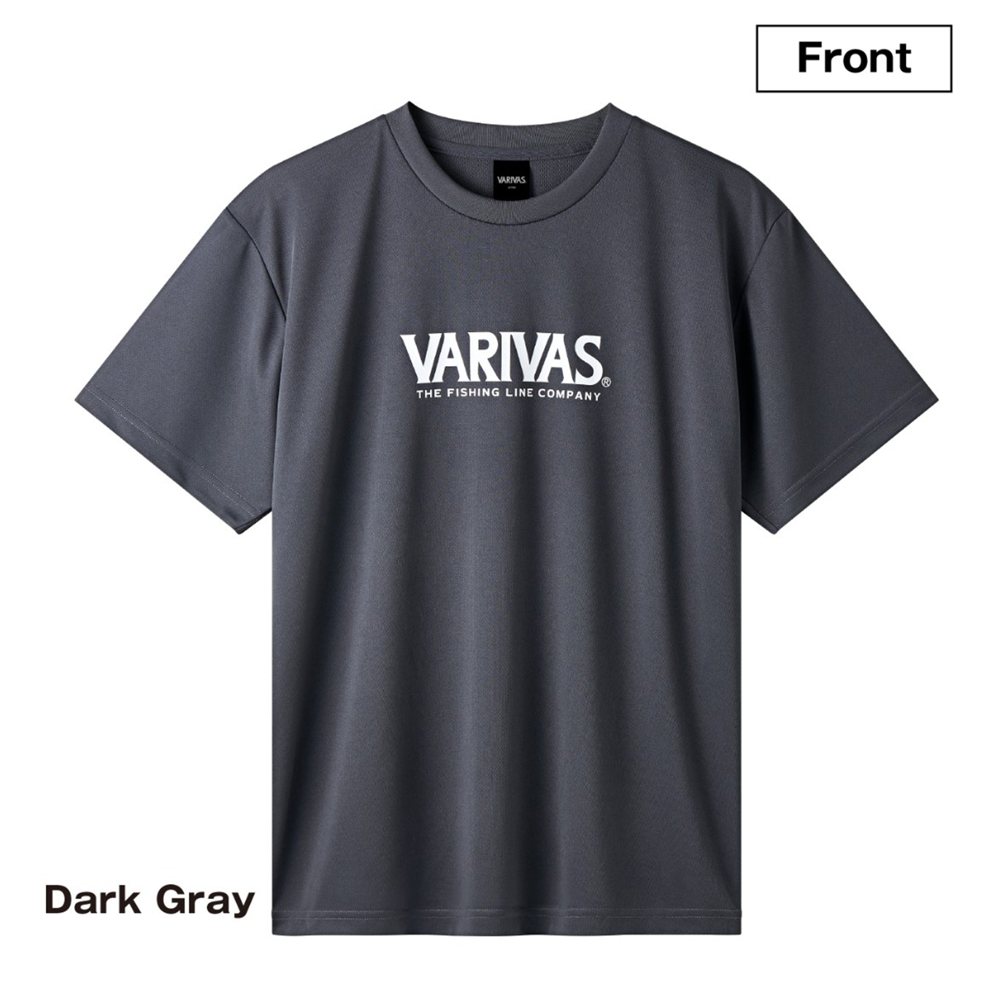 Varivas VAT-50 T-Shirt Dry Fit Short Sleeve Dark Gray Size XXL (1850)