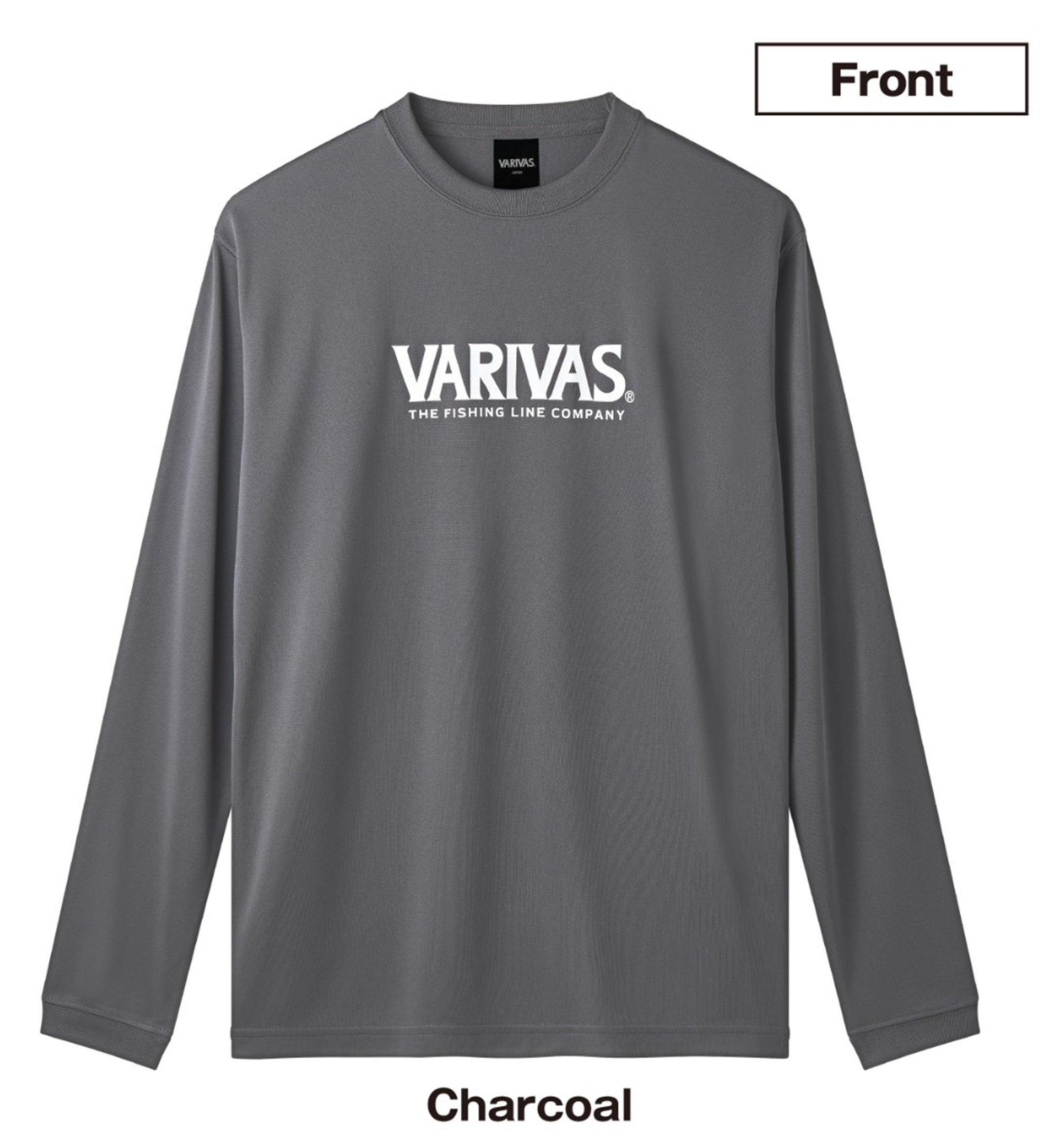 Varivas VAT-51 T-Shirt Dry Fit Long Sleeve Charcoal Size XL (1928)