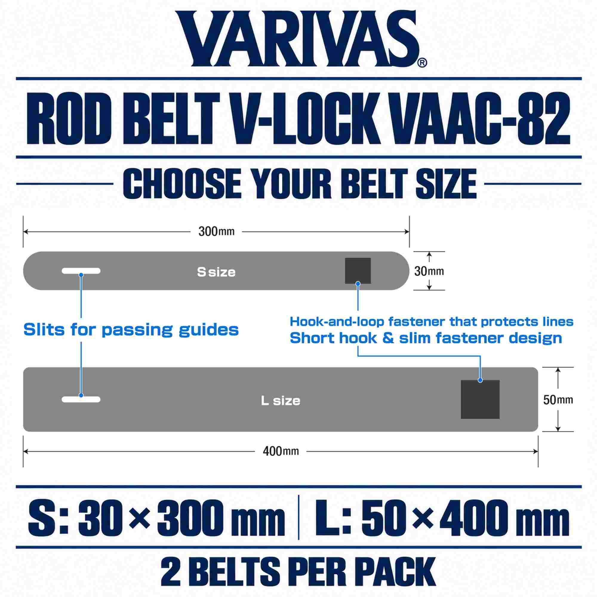 Varivas VAAC-82 Rod Belt V-LOCK Black Size L (1959)
