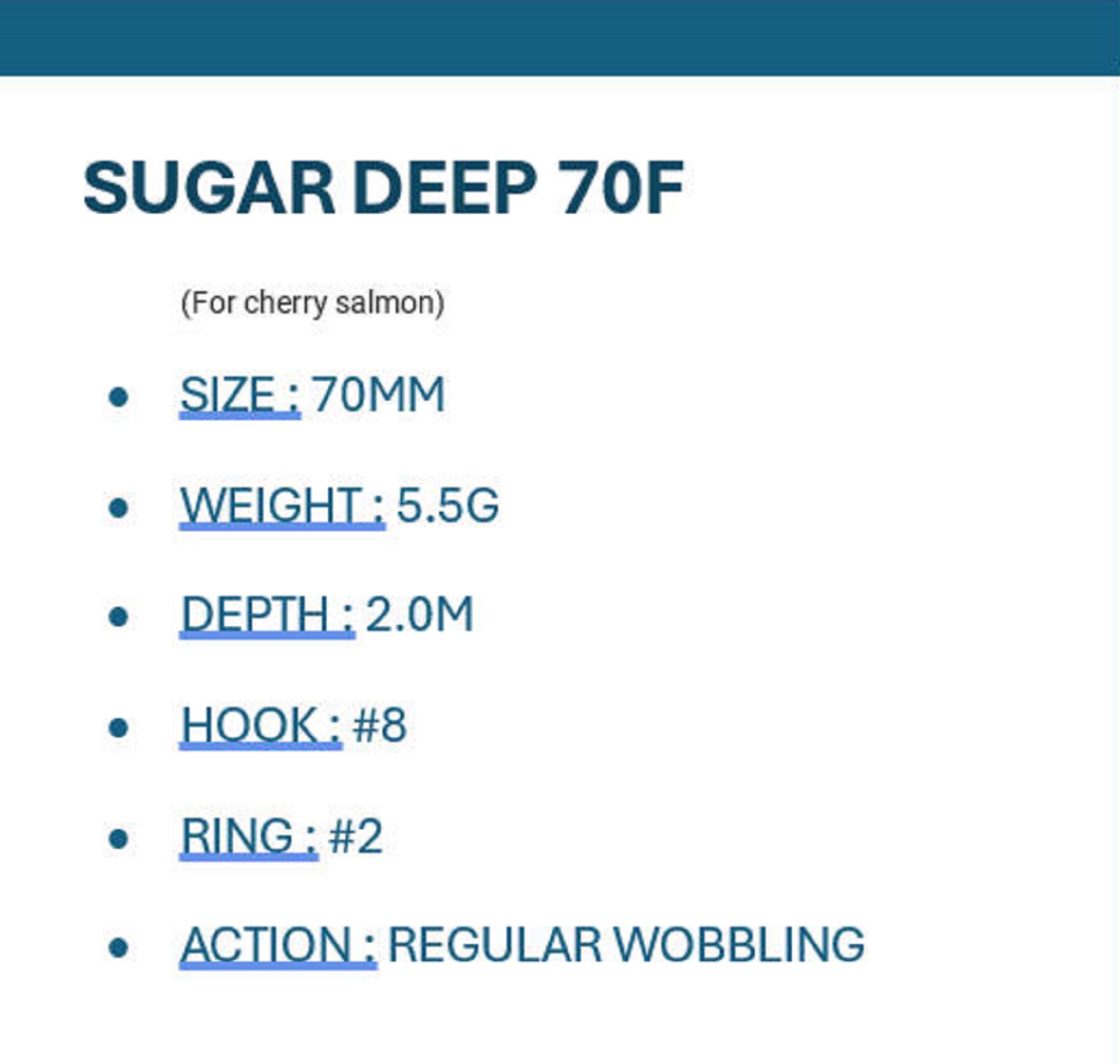 Bassday Sugar Deep 70F Floating Lure 5.5 grams FL-339 (1890)