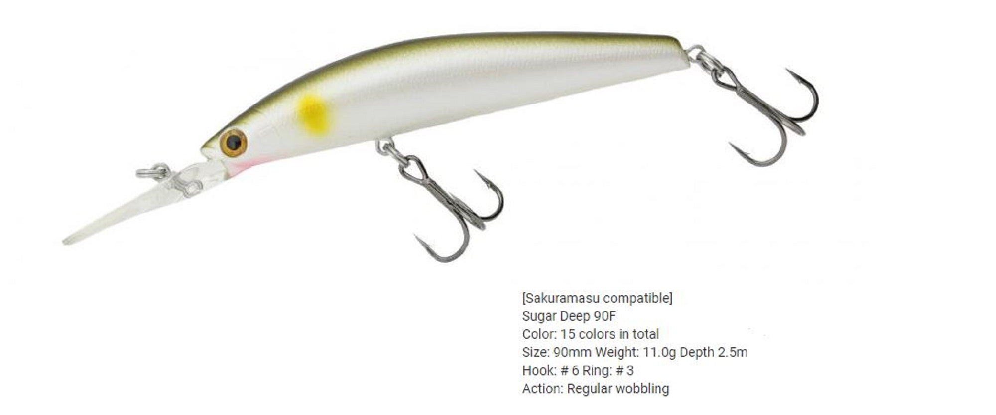 Bassday Sugar Deep 90F Floating Lure 11 grams KWSM2020 (5881)