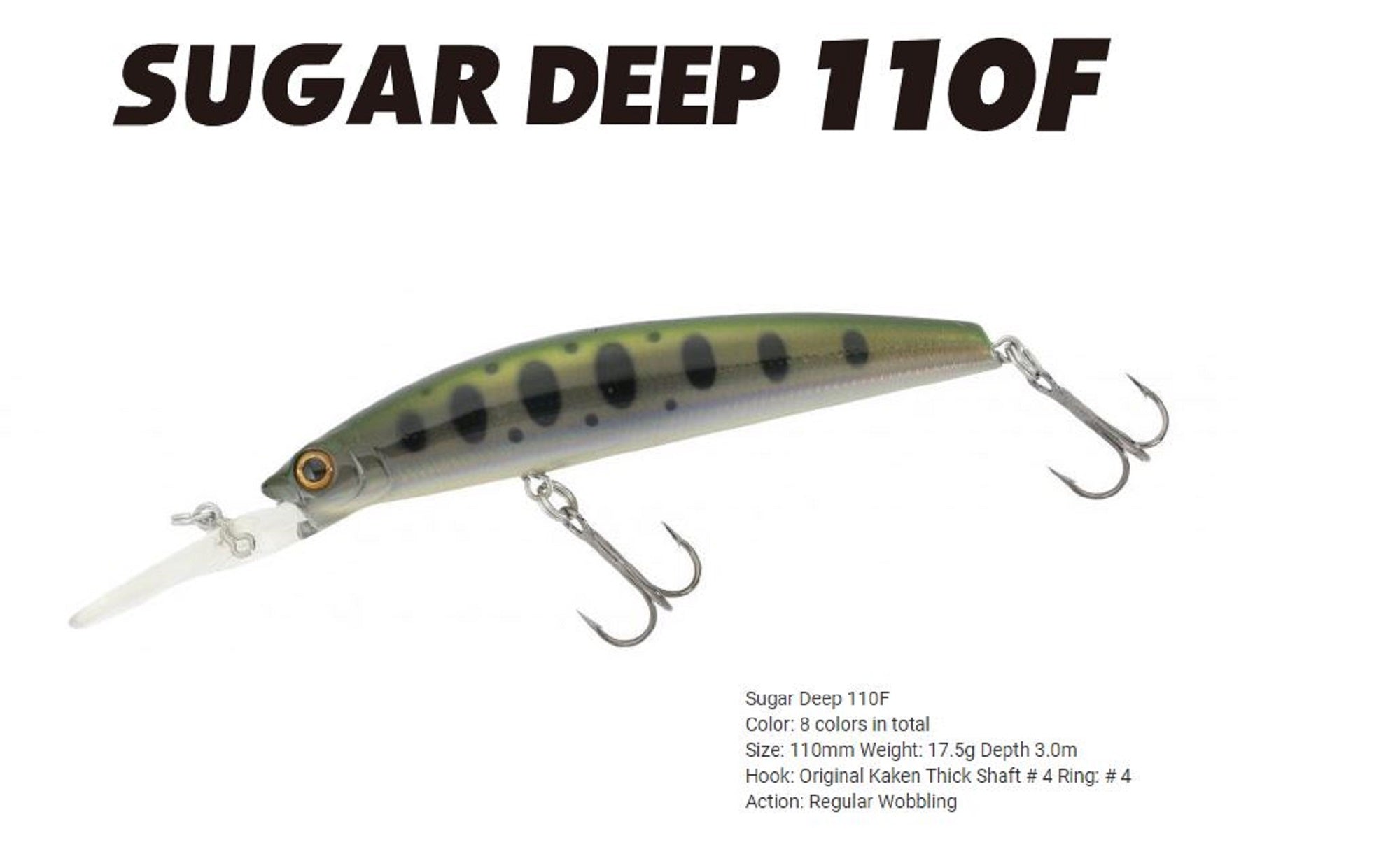 Bassday Sugar Deep 110F Floating Lure 17.5 grams M-09 (9068)