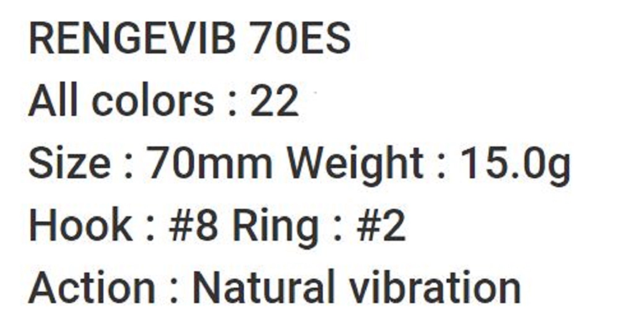 Bassday Range Vibe 70 ES Extra Sinking Vibration Lure M-24 (0144)
