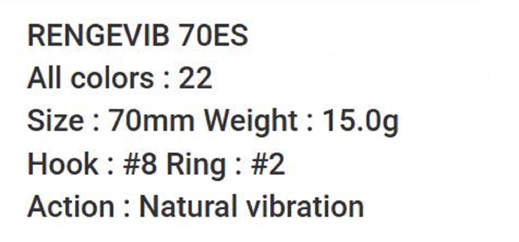 Bassday Range Vibe 70 ES Extra Sinking Vibration Lure P-412 (0731)