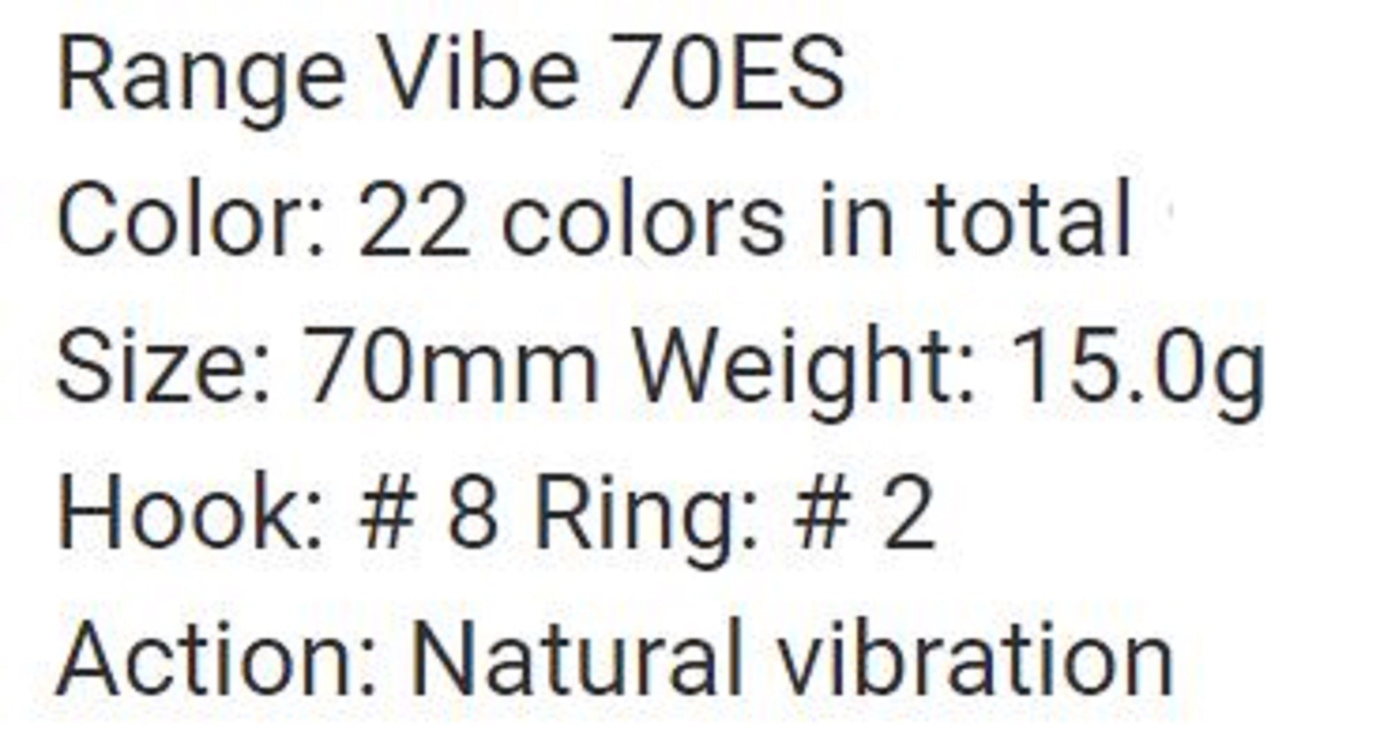 Bassday Range Vibe 70 ES Extra Sinking Vibration Lure LH-521 (0779)