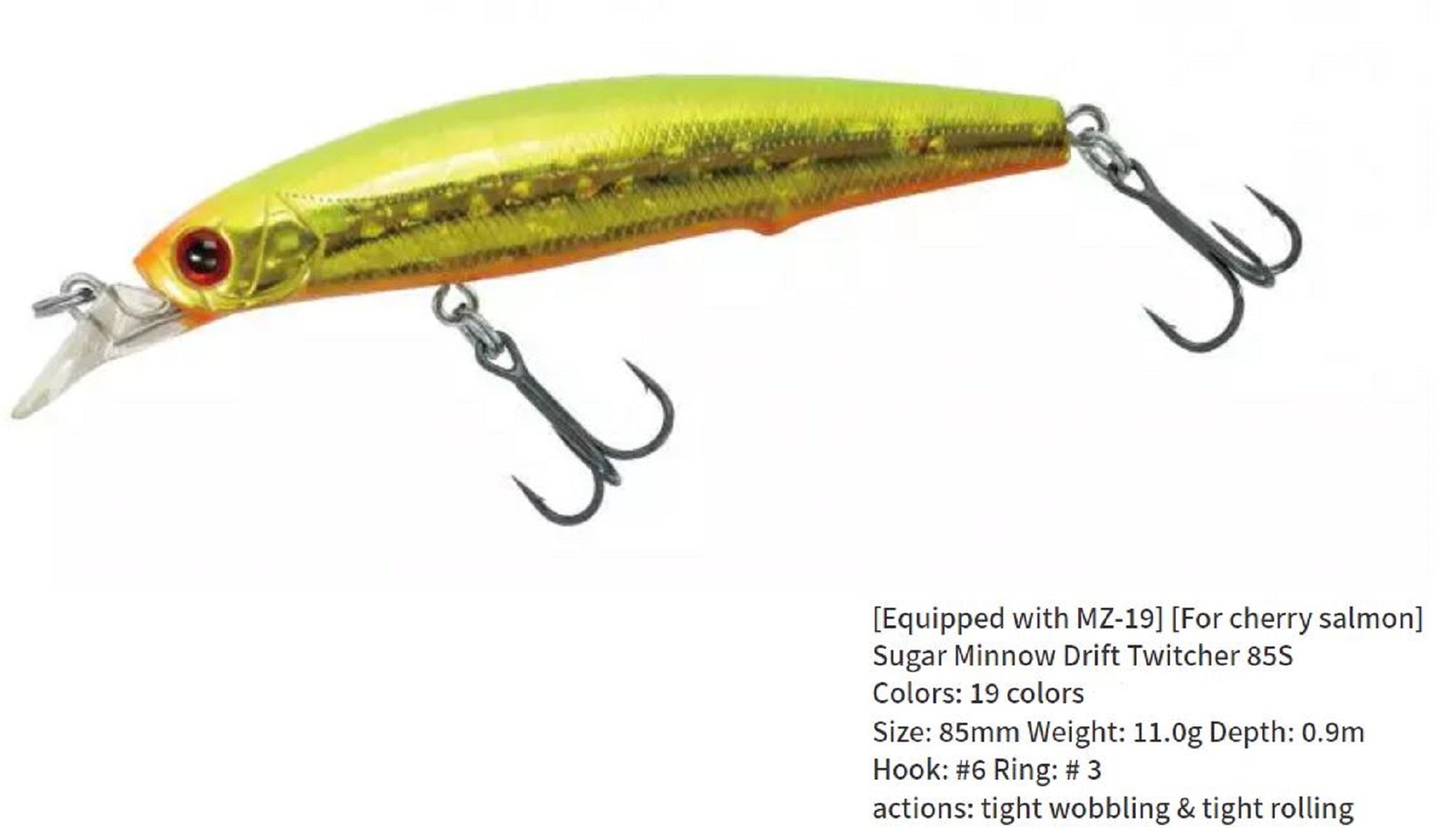 Bassday Sugar Minnow Drift Twitcher 85S Sinking Lure P-503 (1747)