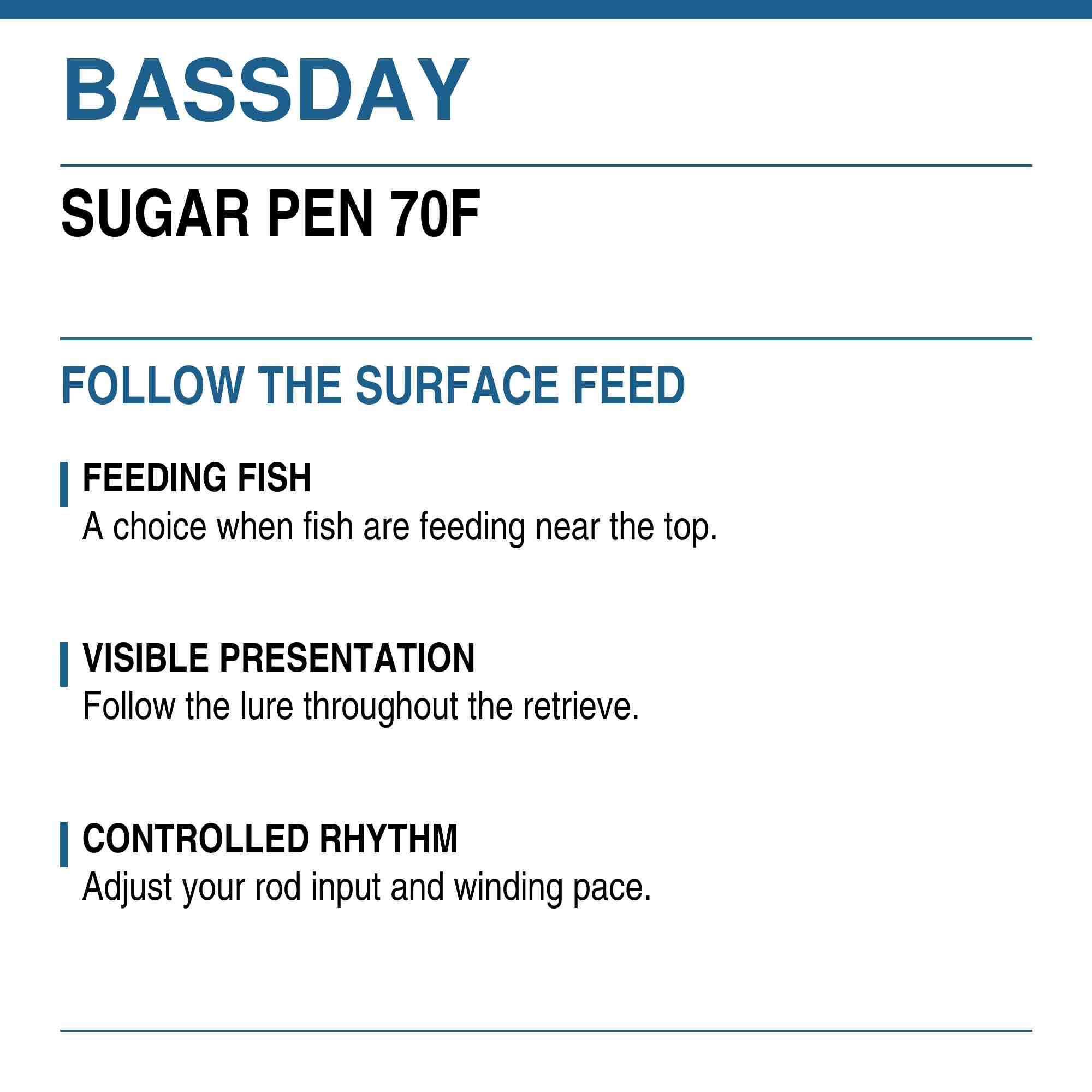 Bassday Sugar Pen 70F Floating Lure 4.3 grams HH-16 (9064)