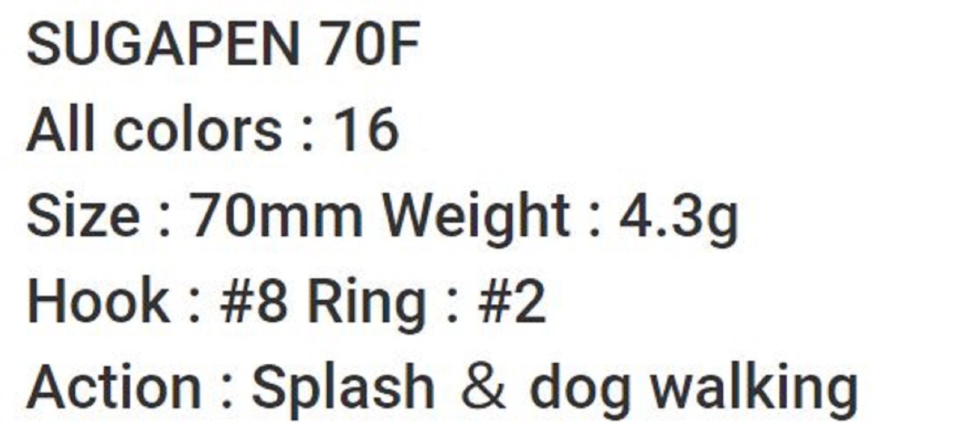 Bassday Sugar Pen 70F Floating Lure 4.3 grams P-06 (9095)