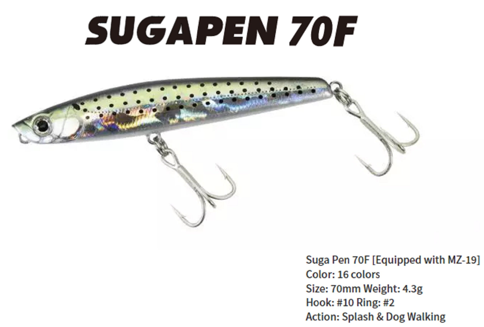 Bassday Sugar Pen 70F Floating Lure 4.3 grams C-261 (9286)