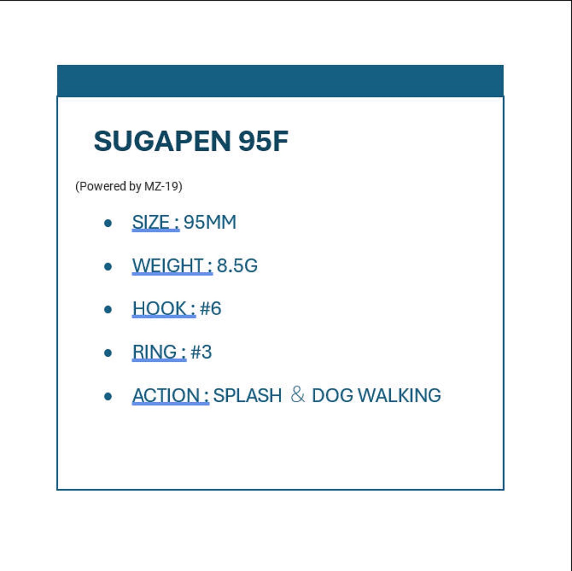 Bassday Sugar Pen 95F Floating Lure 8.5 grams HH-02 (1050)