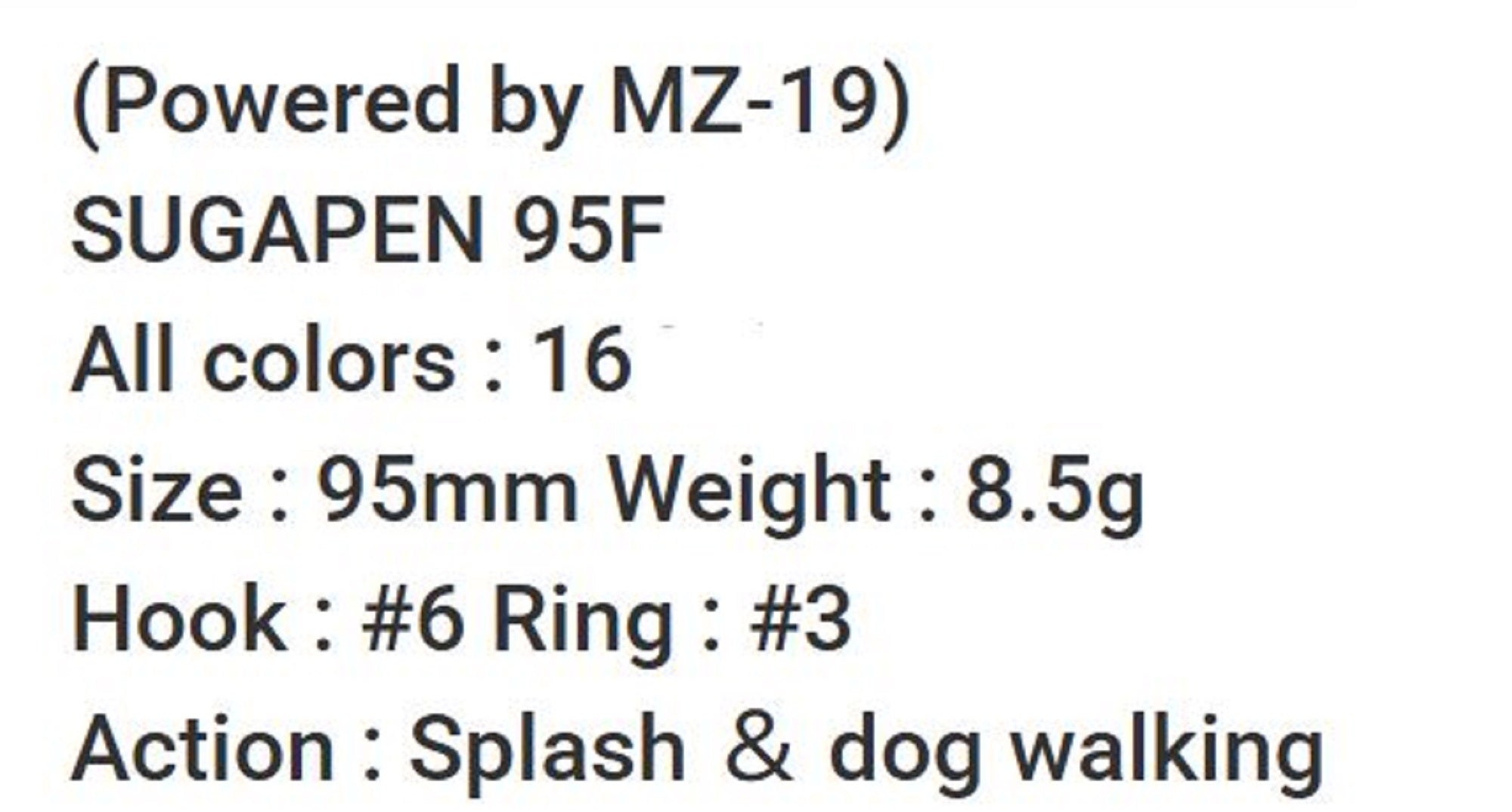 Bassday Sugar Pen 95F Floating Lure 8.5 grams P-06 (1098)