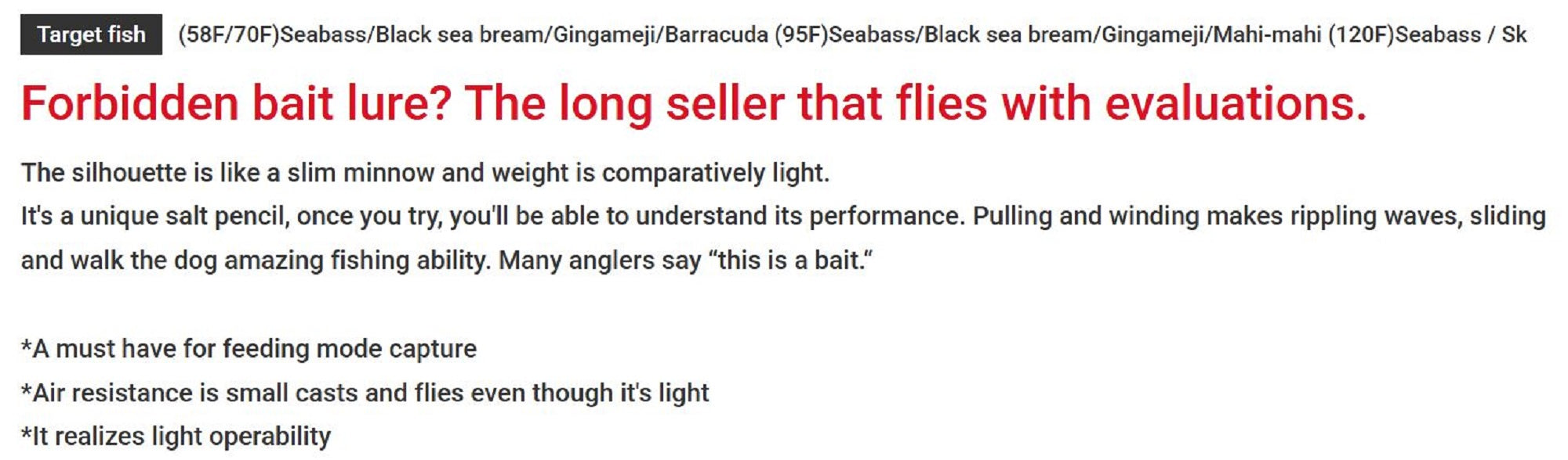 Bassday Sugar Pen 95F Floating Lure 8.5 grams P-06 (1098)