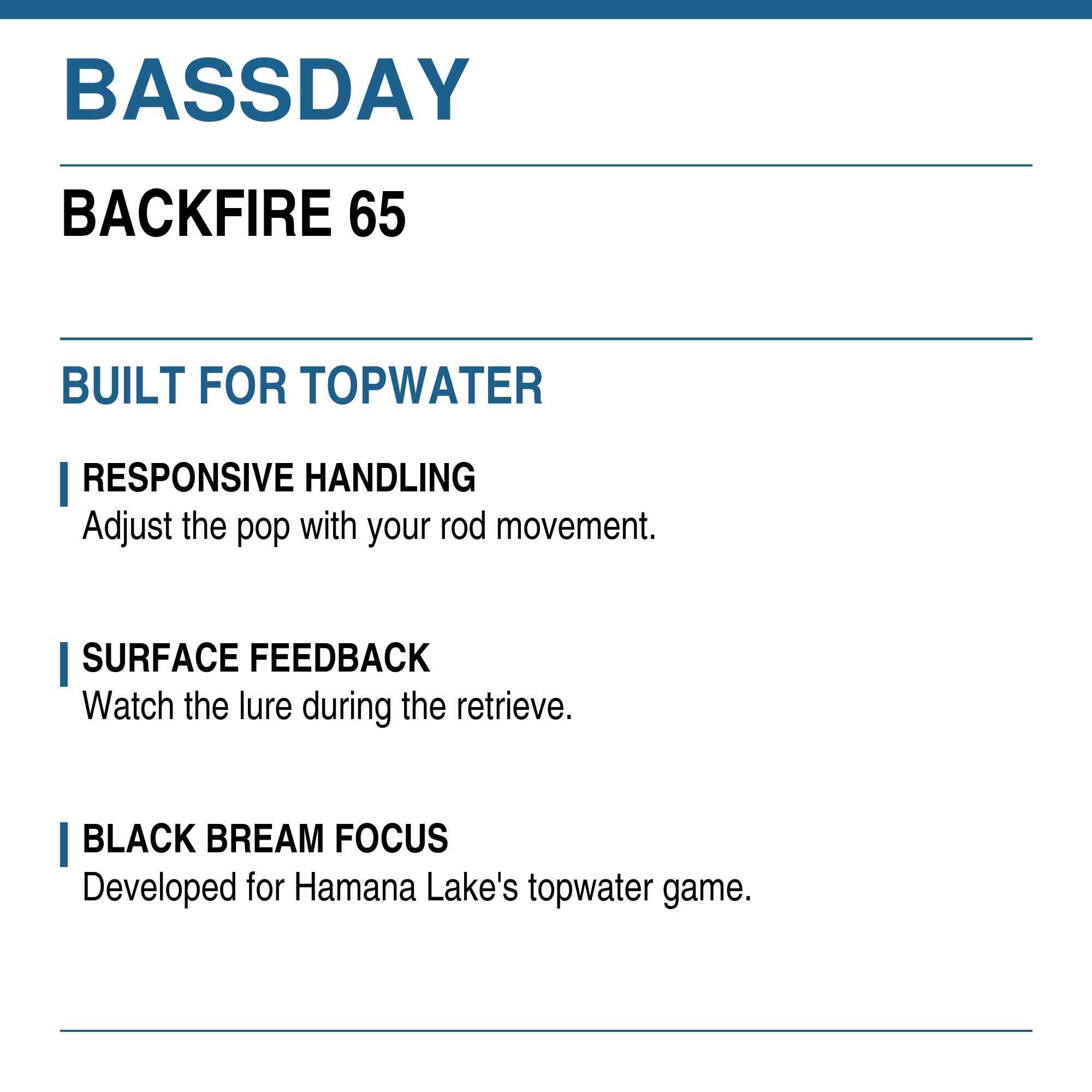 Bassday Backfire 65 Popper Floating Lure P-161 (9216)