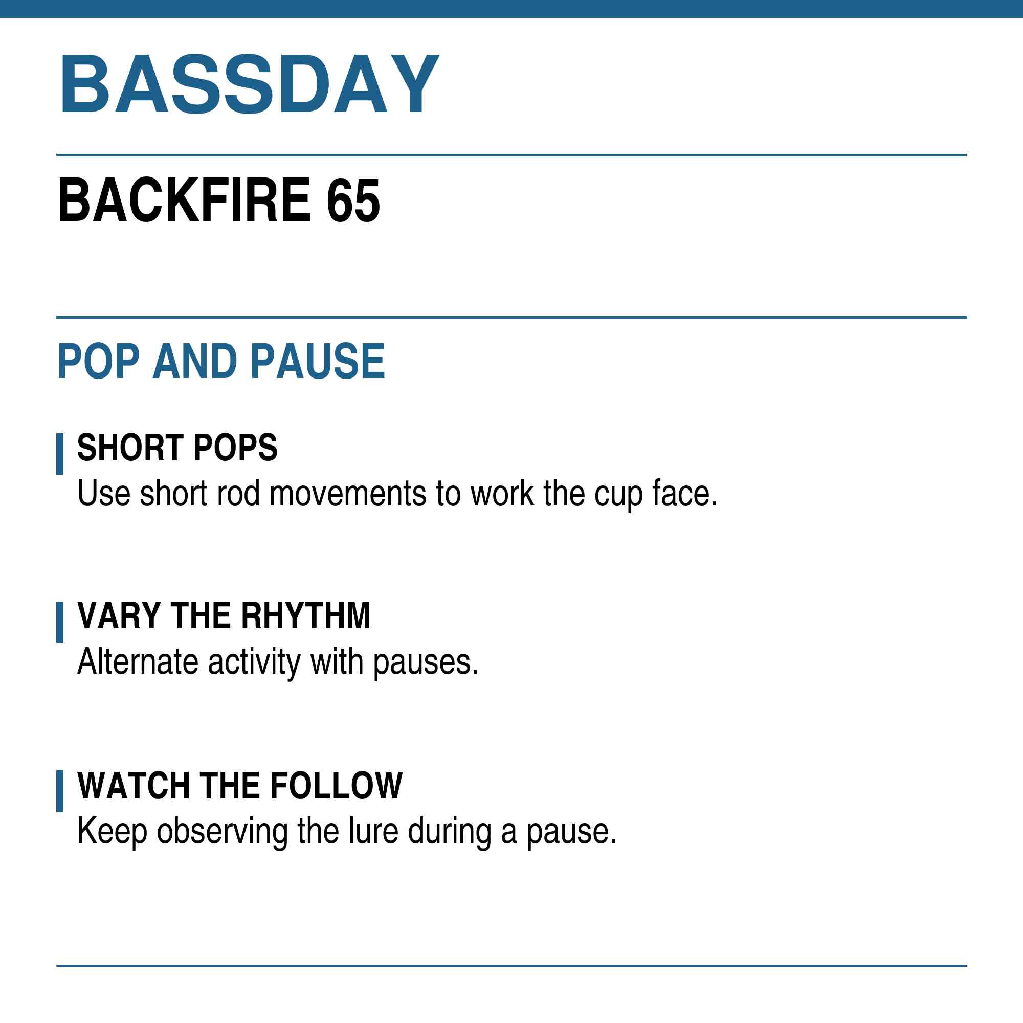 Bassday Backfire 65 Popper Floating Lure P-161 (9216)