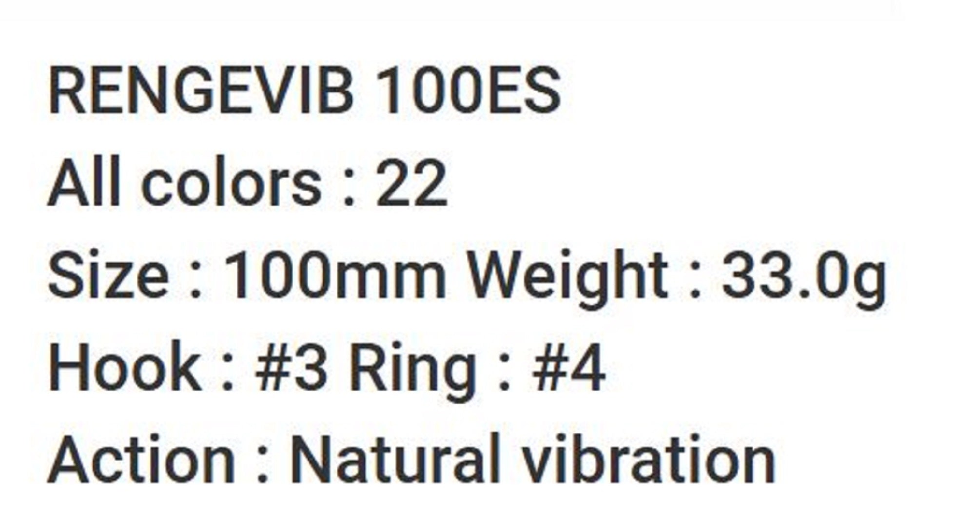 Bassday Range Vibe 100 ES Extra Sinking Vibration Lure HH-02 (0034)