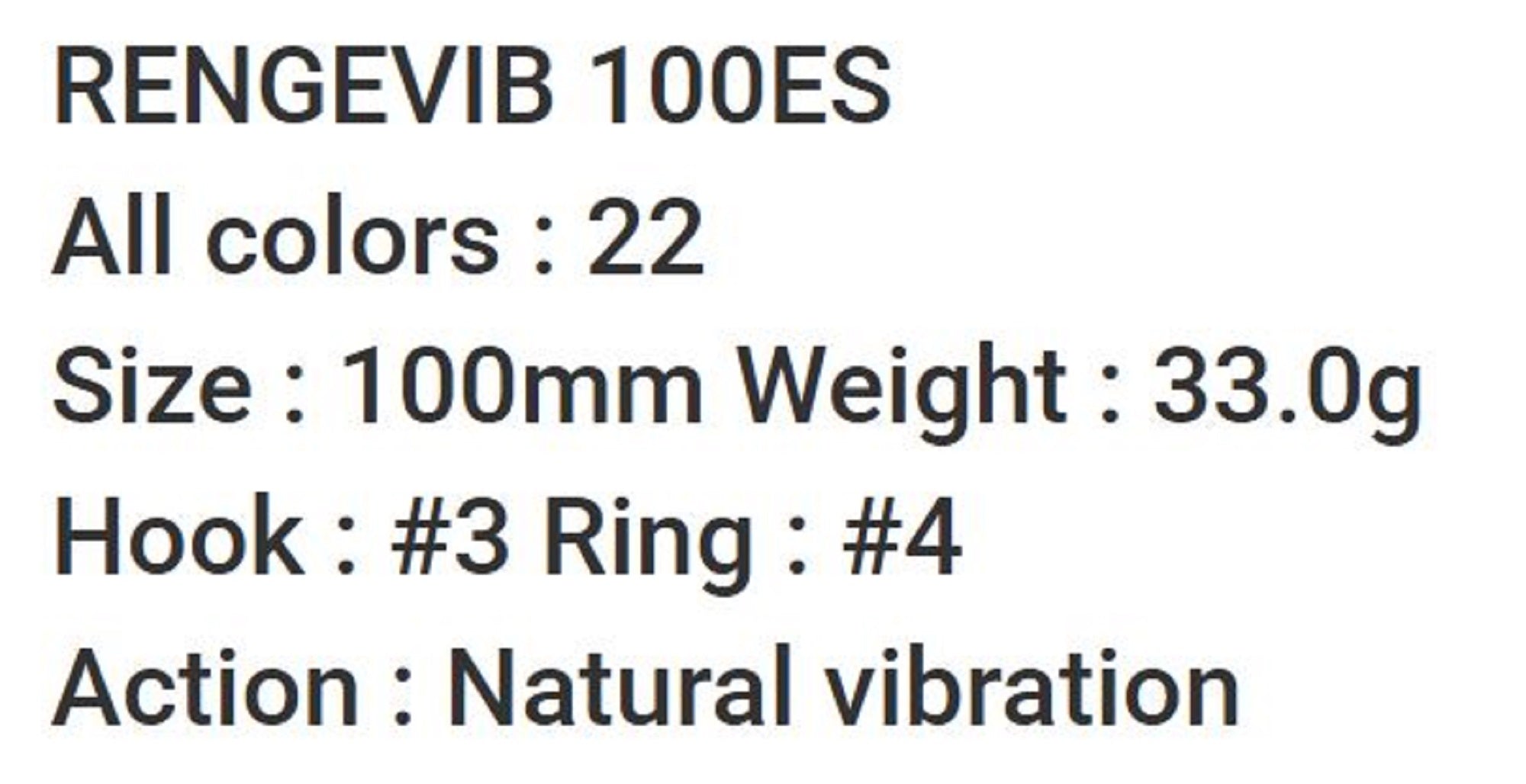 Bassday Range Vibe 100 ES Extra Sinking Vibration Lure P-04 (0119)