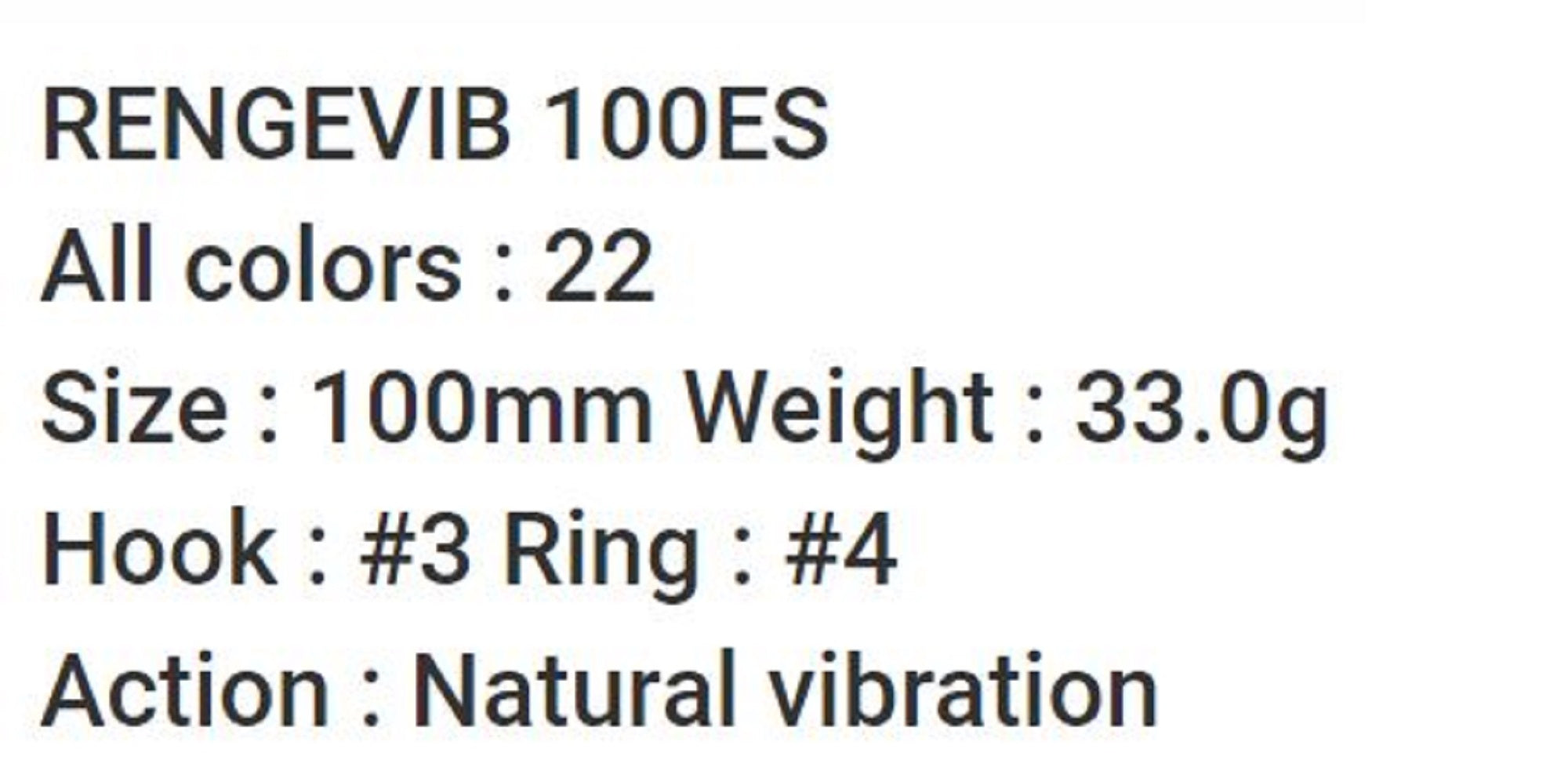 Bassday Range Vibe 100 ES Extra Sinking Vibration Lure HF-545 (0485)