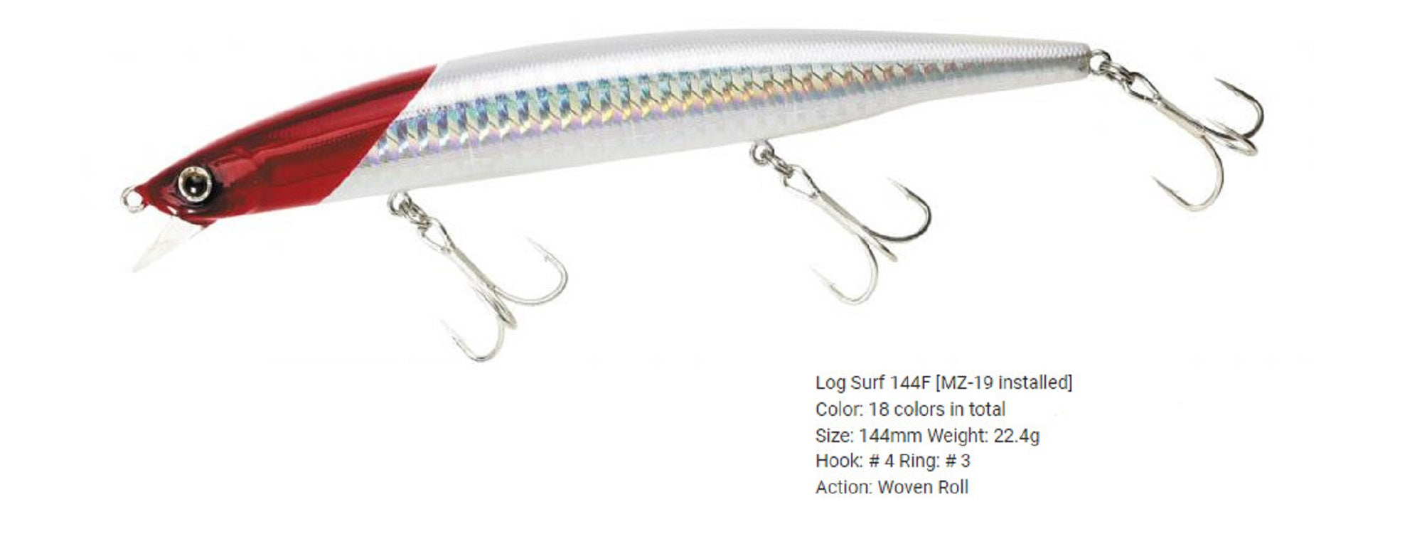 Bassday Log Surf 144F Long Casting Minnow Lure M-39 (4030)