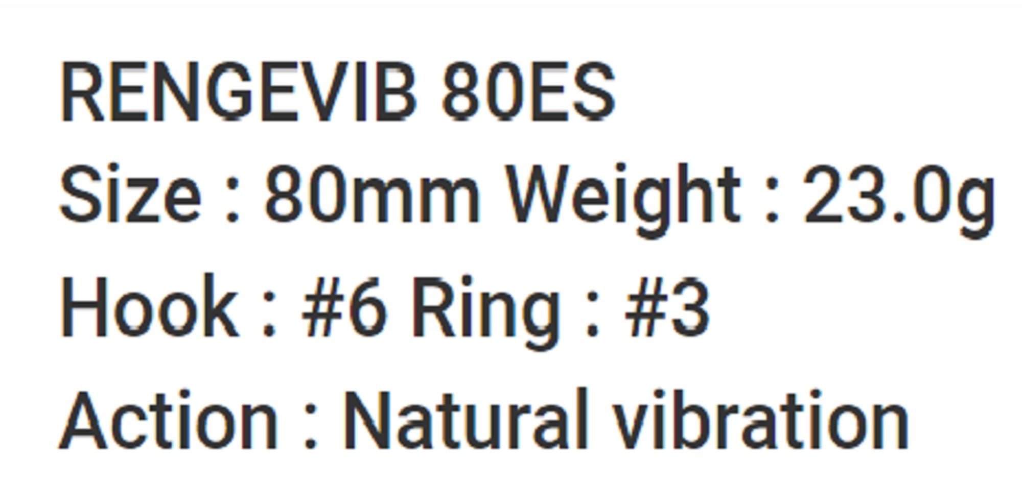 Bassday Range Vibe 80 ES Extra Sinking Vibration Lure R-38 (1272)