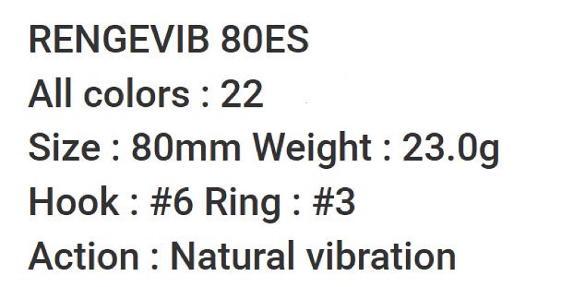 Bassday Range Vibe 80 ES Extra Sinking Vibration Lure HH-14 (1296)