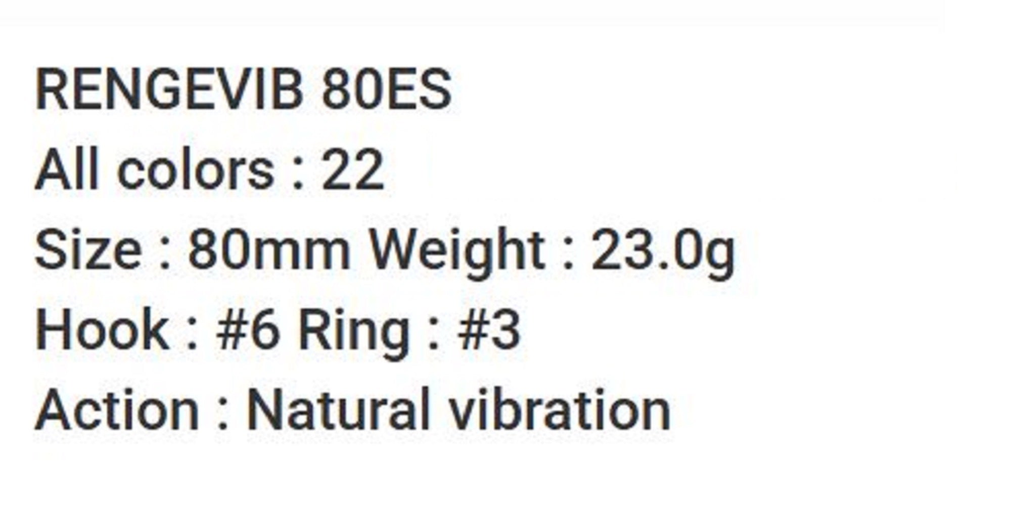 Bassday Range Vibe 80 ES Extra Sinking Vibration Lure P-103 (1418)