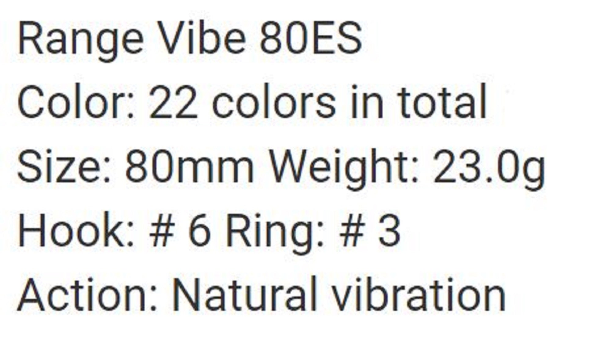 Bassday Range Vibe 80 ES Extra Sinking Vibration Lure CH-391 (1470)