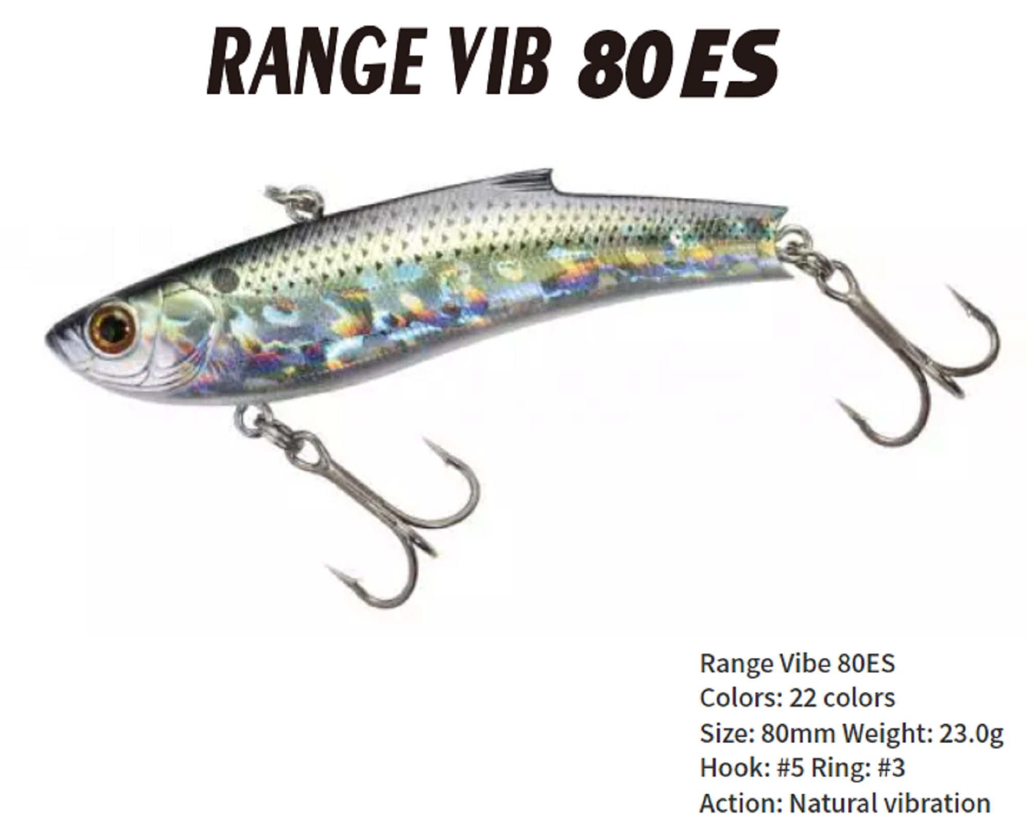 Bassday Range Vibe 80 ES Extra Sinking Vibration Lure #LH-475 (1524)