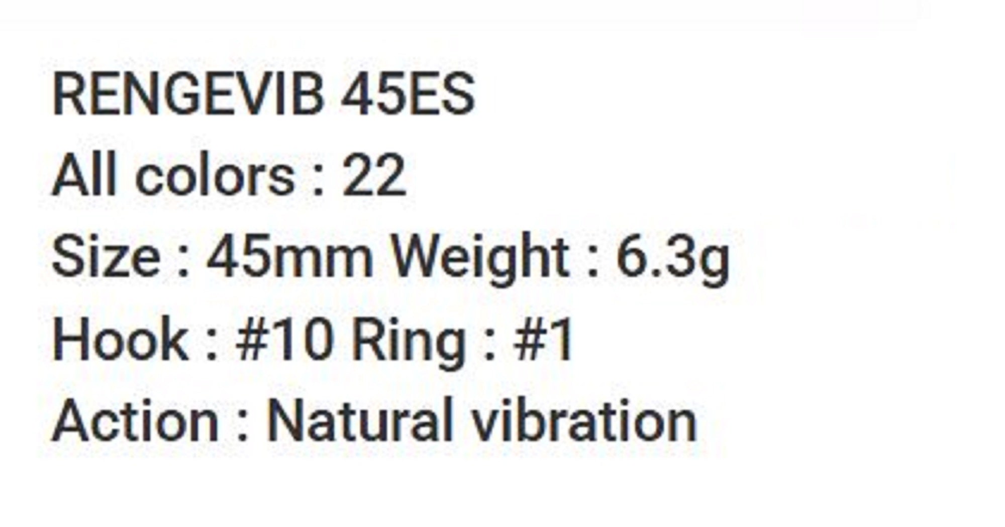 Bassday Range Vibe 45 ES Extra Sinking Vibration Lure C-333 (5348)