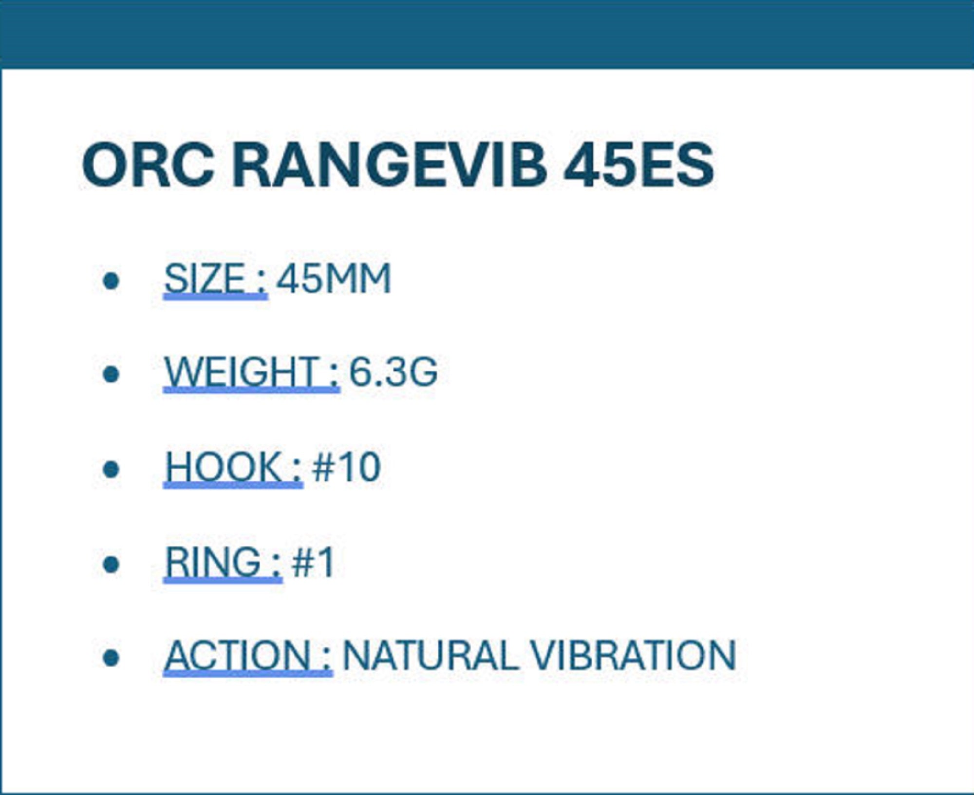 Bassday ORC Range Vibe 45 ES Extra Sinking Vibration Lure CH-318 (7212)