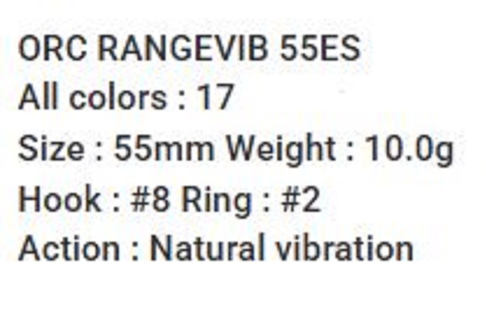 Bassday ORC Range Vibe 55 ES Extra Sinking Vibration Lure H-208R (4172)