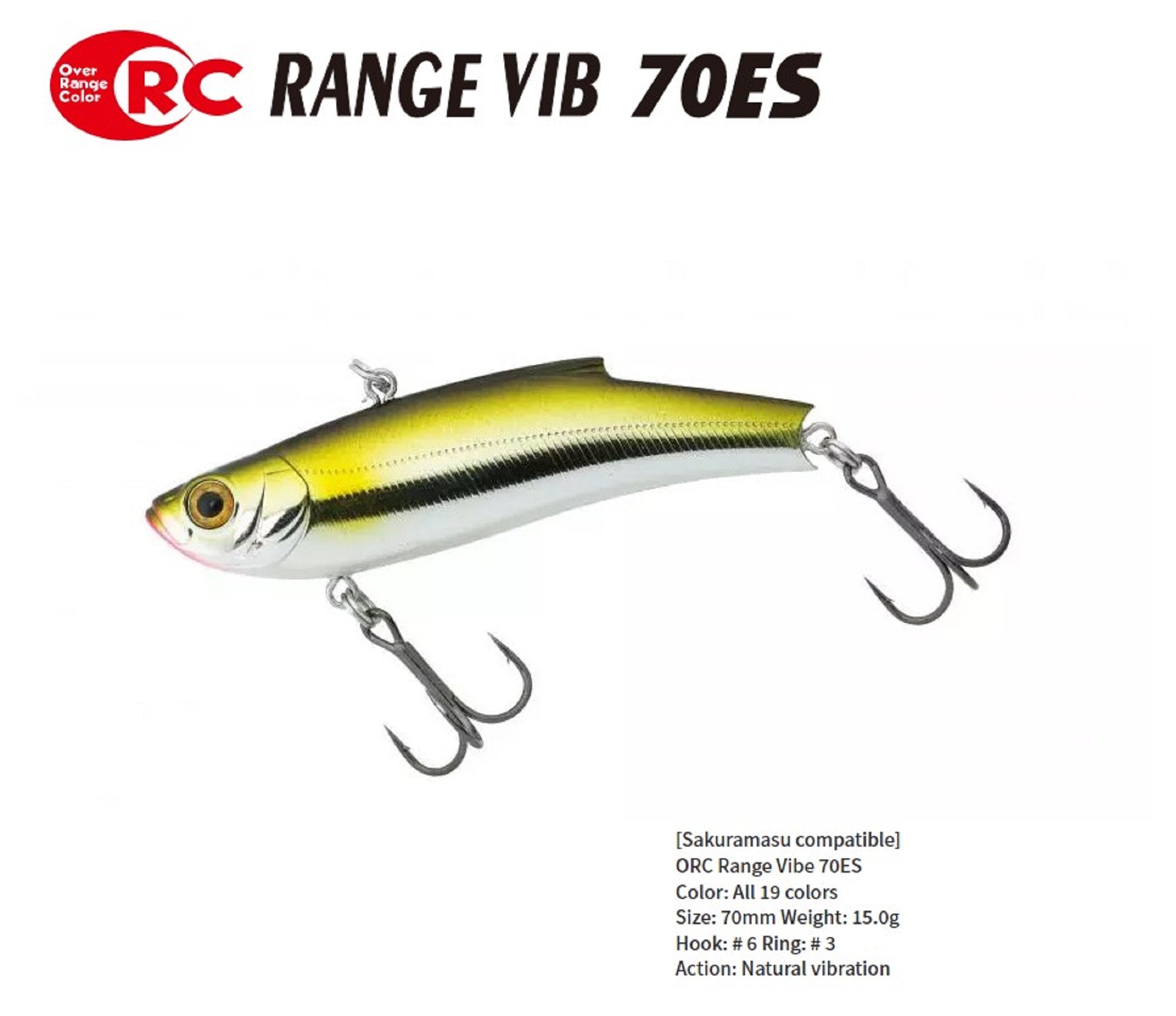 Bassday ORC Range Vibe 70 ES Extra Sinking Vibration Lure HH-50 (5124)