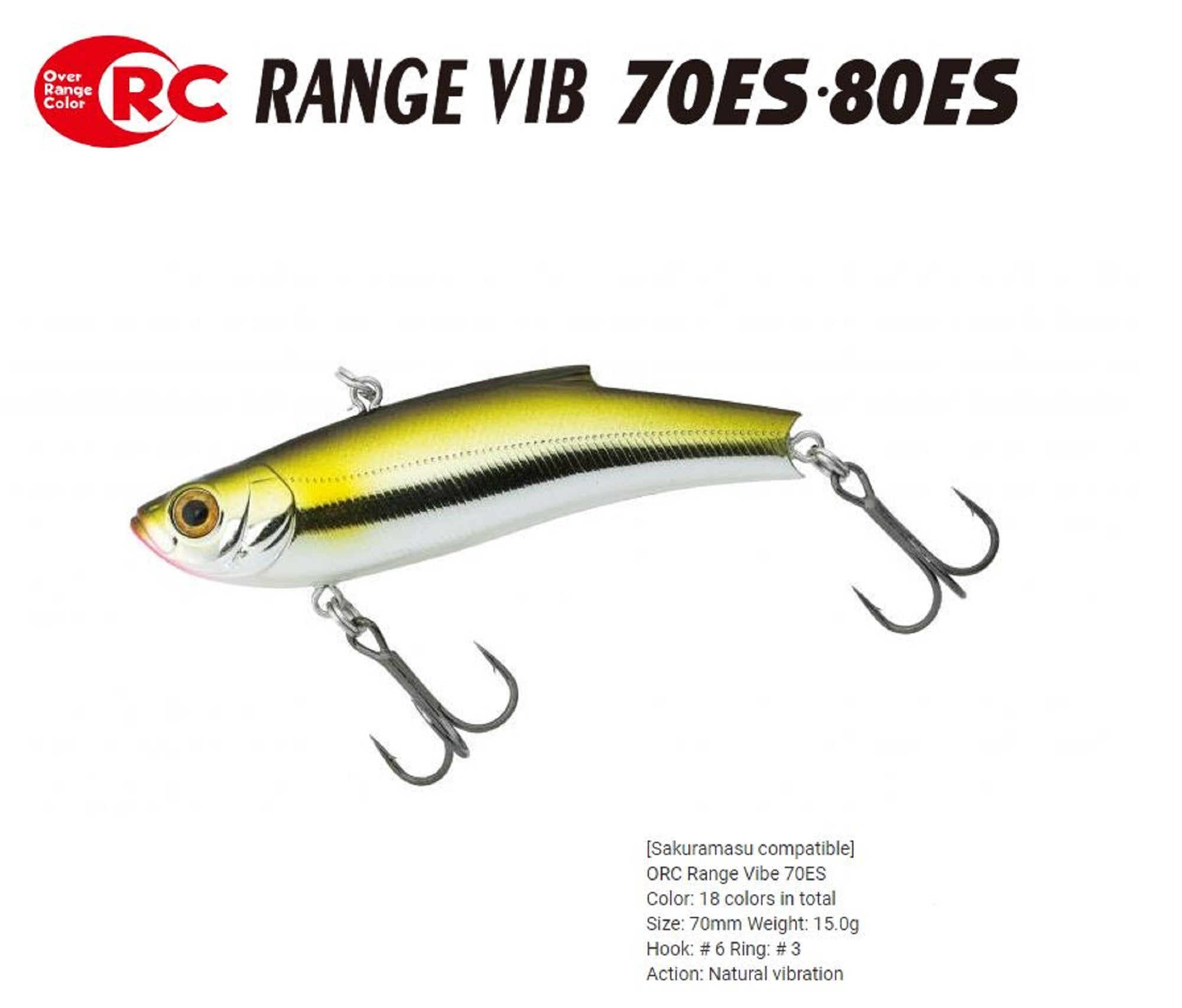 Bassday ORC Range Vibe 70 ES Extra Sinking Vibration Lure P-502 (5391)
