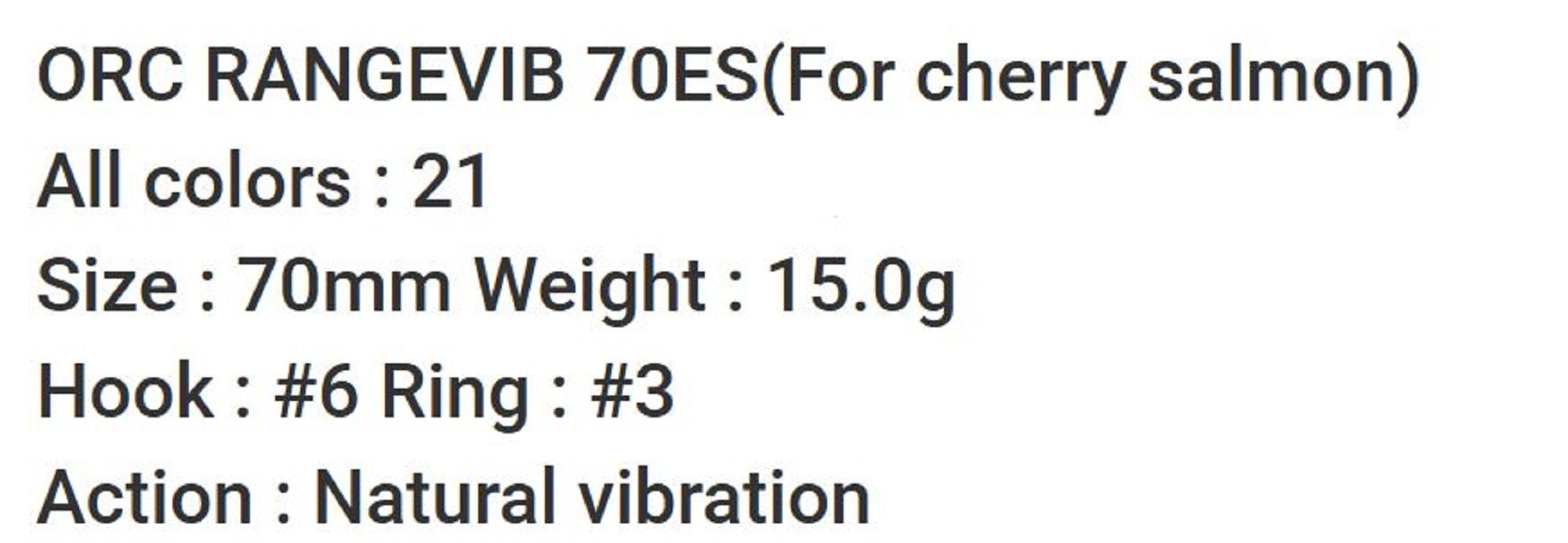 Bassday ORC Range Vibe 70 ES Extra Sinking Vibration Lure 2024 (5513)