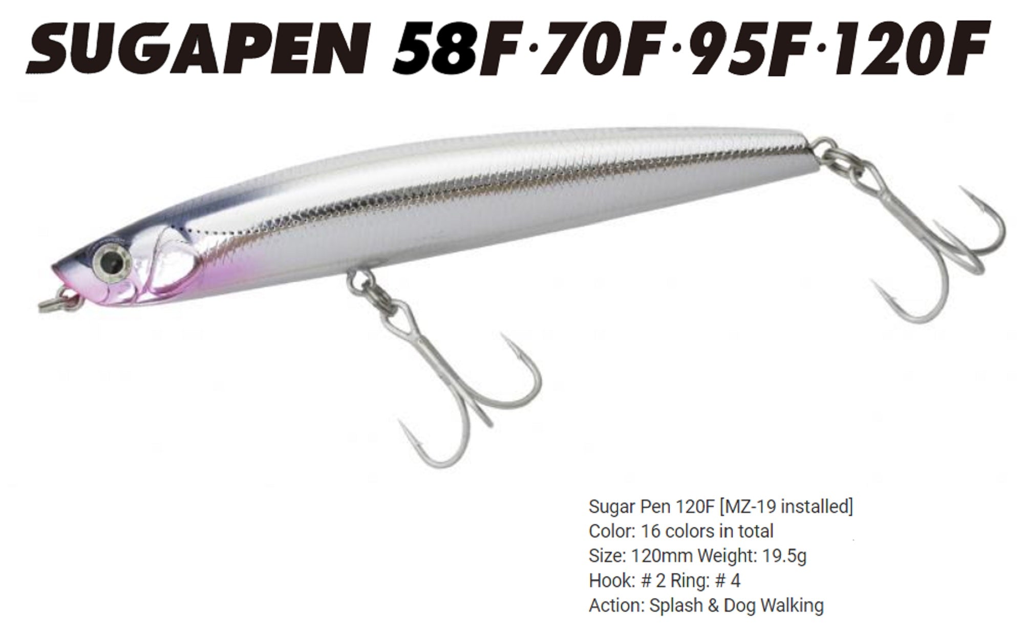 Bassday Sugar Pen 120F Floating Lure 19.5 grams HH-195 (8064)