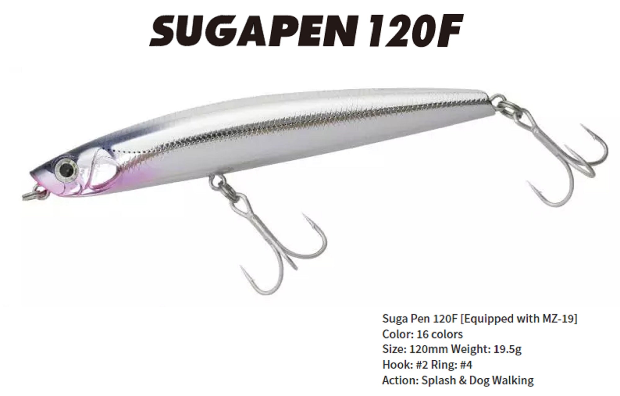 Bassday Sugar Pen 120F Floating Lure 19.5 grams CH-390 (8187)