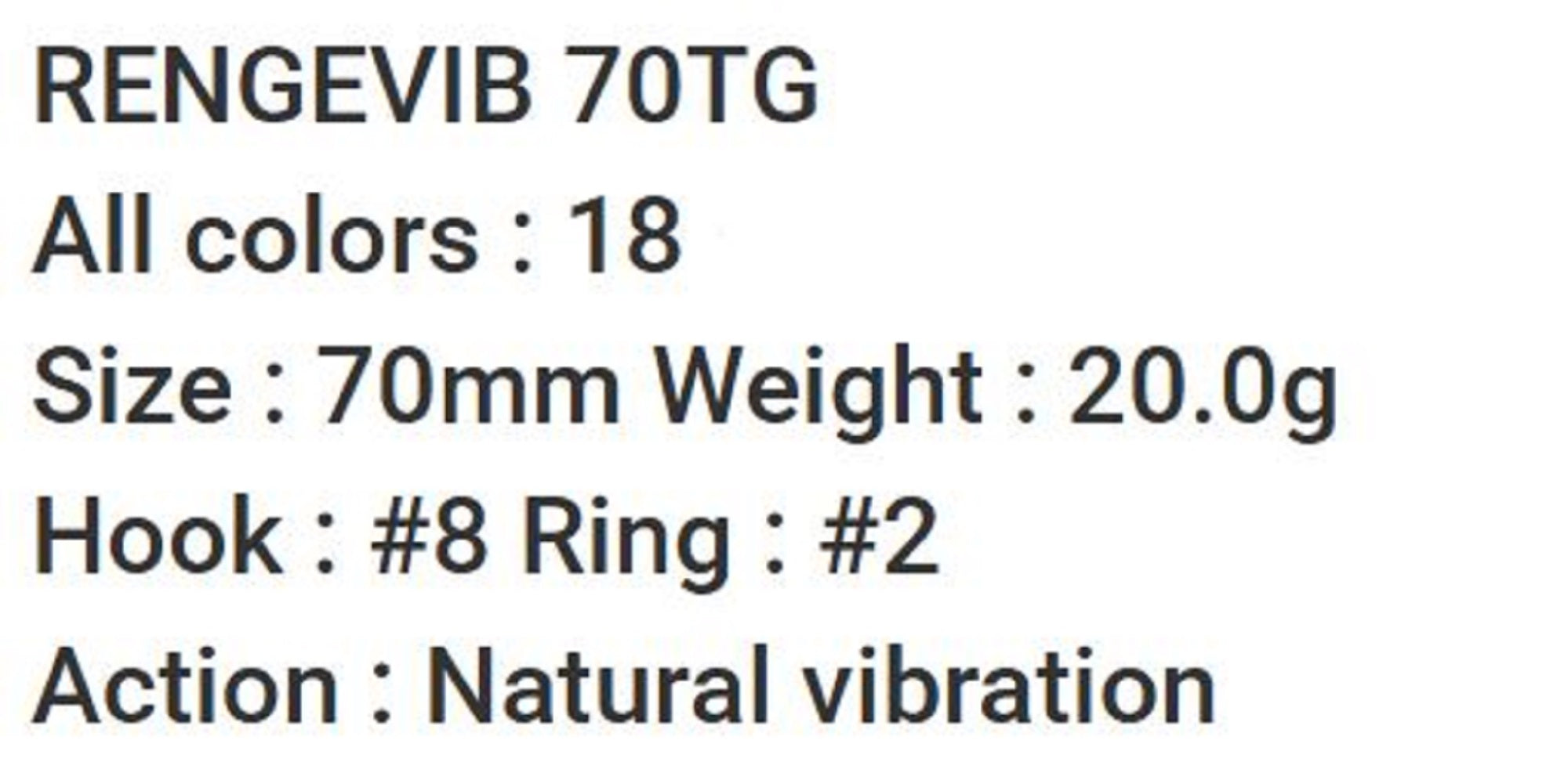 Bassday Range Vibe 70 TG Extra Sinking Vibration Lure M-326 (9022)