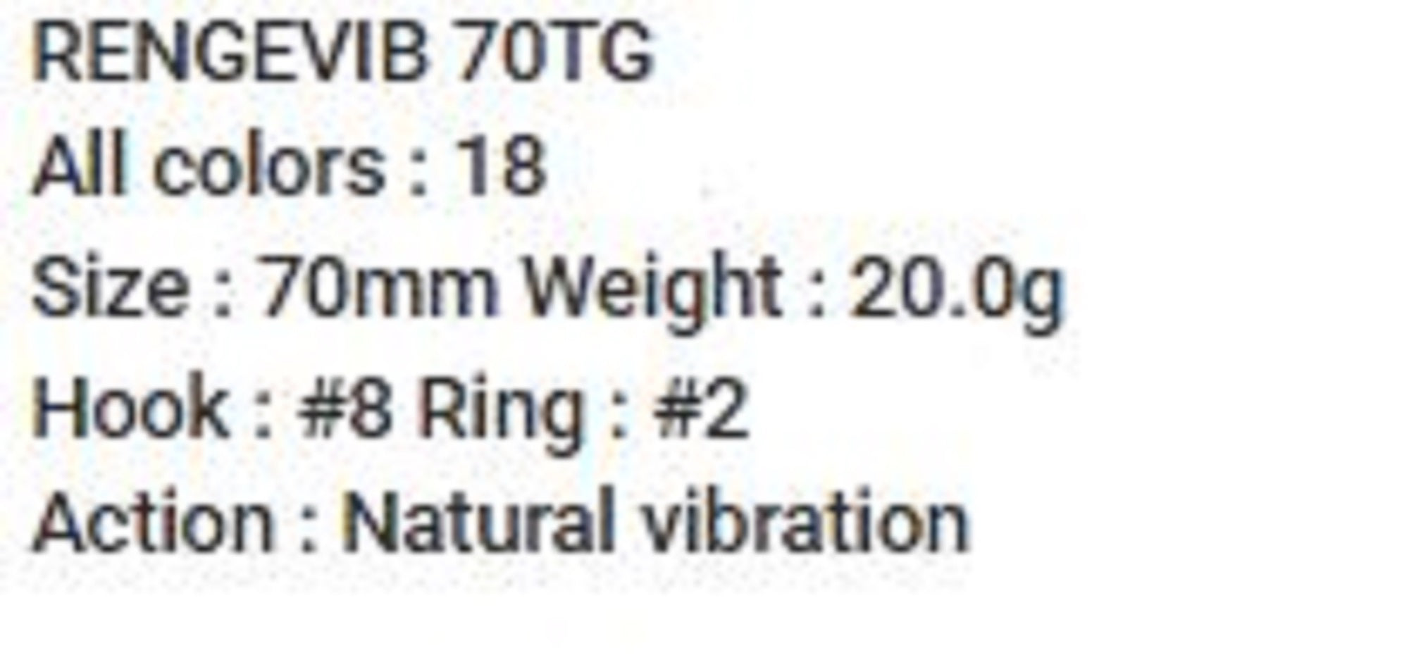 Bassday Range Vibe 70 TG Extra Sinking Vibration Lure M-184 (9114)