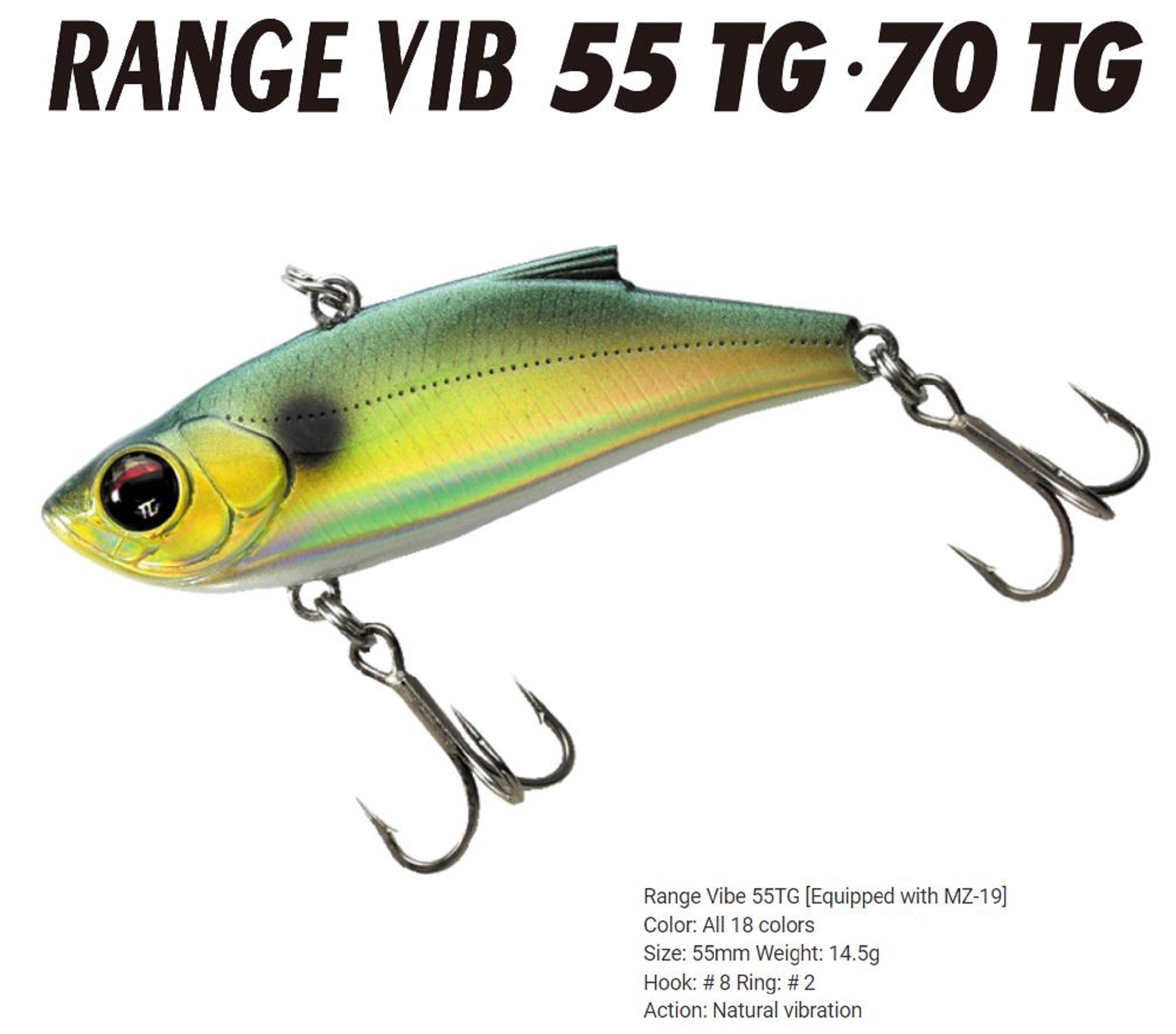 Bassday Range Vibe 55 TG Extra Sinking Vibration Lure R-38 (2202)