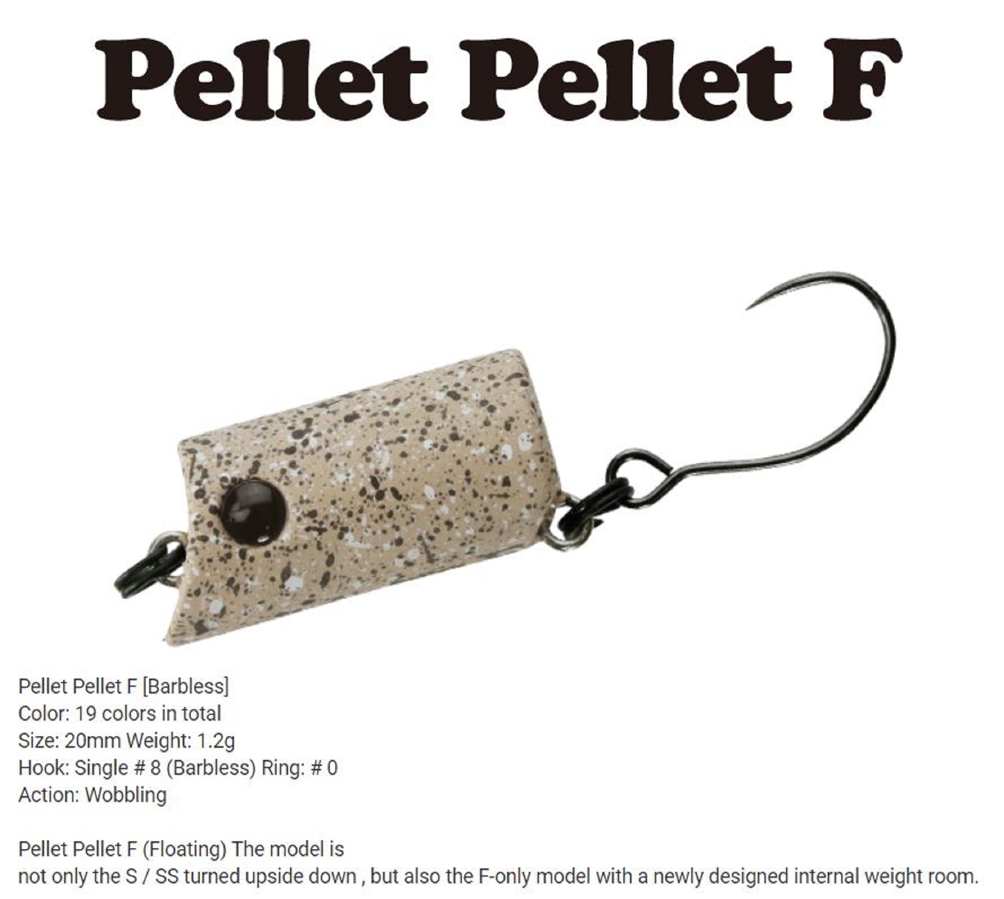 Bassday Pellet Pellet F 20 mm 1.2 grams Floating Lure L-051 (4176)