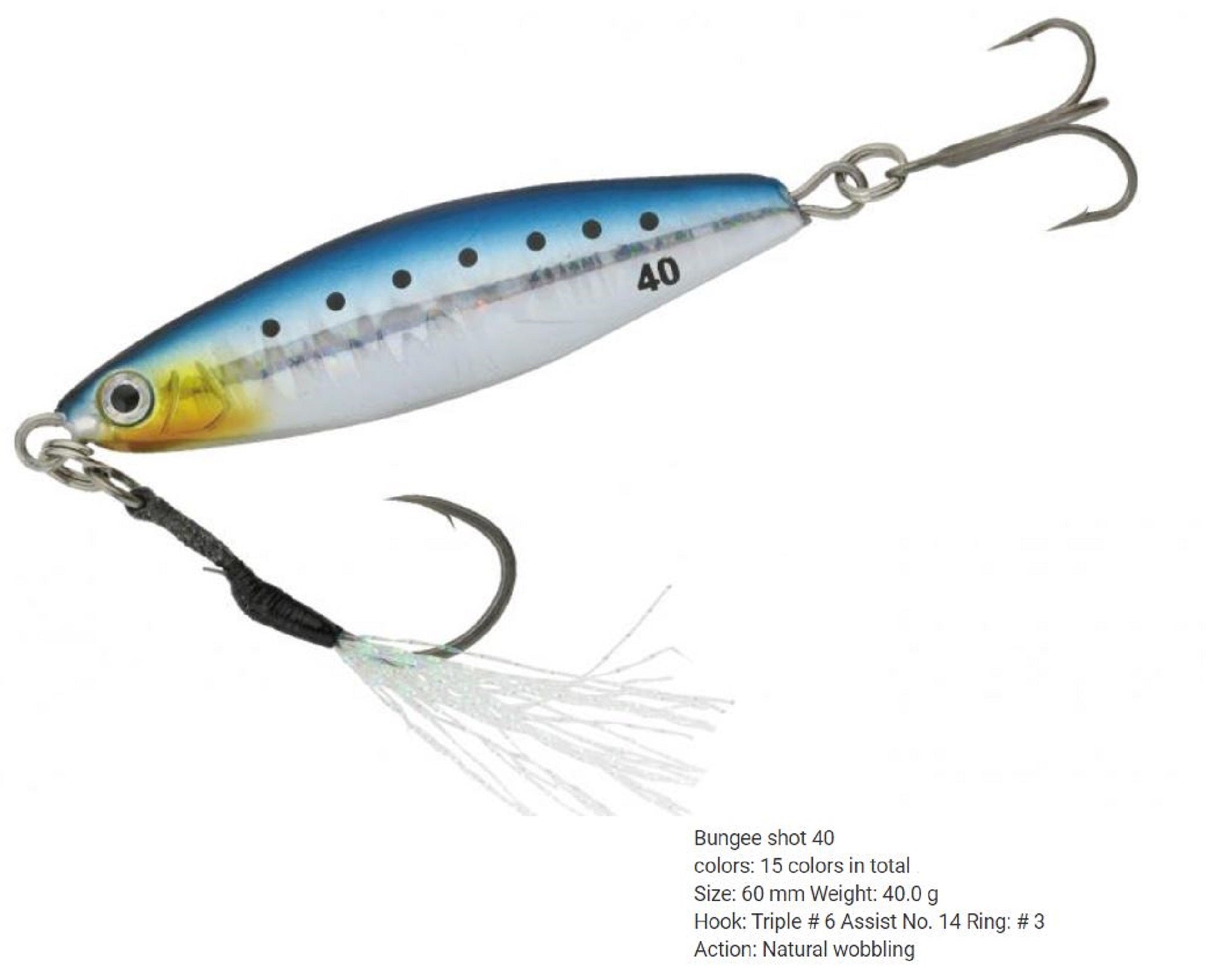 Bassday Metal Jig Bungy Shot 40 grams FL-50 (6025)