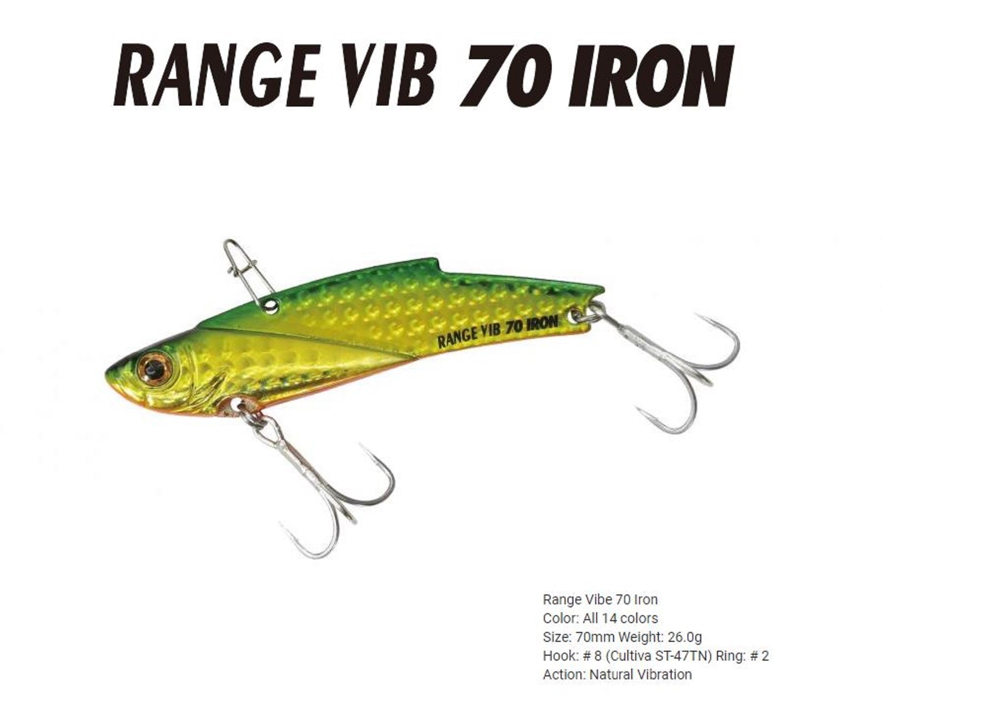 Bassday Range Vibe 70 Iron Metal Sinking Vibration Lure HH-156 (8135)