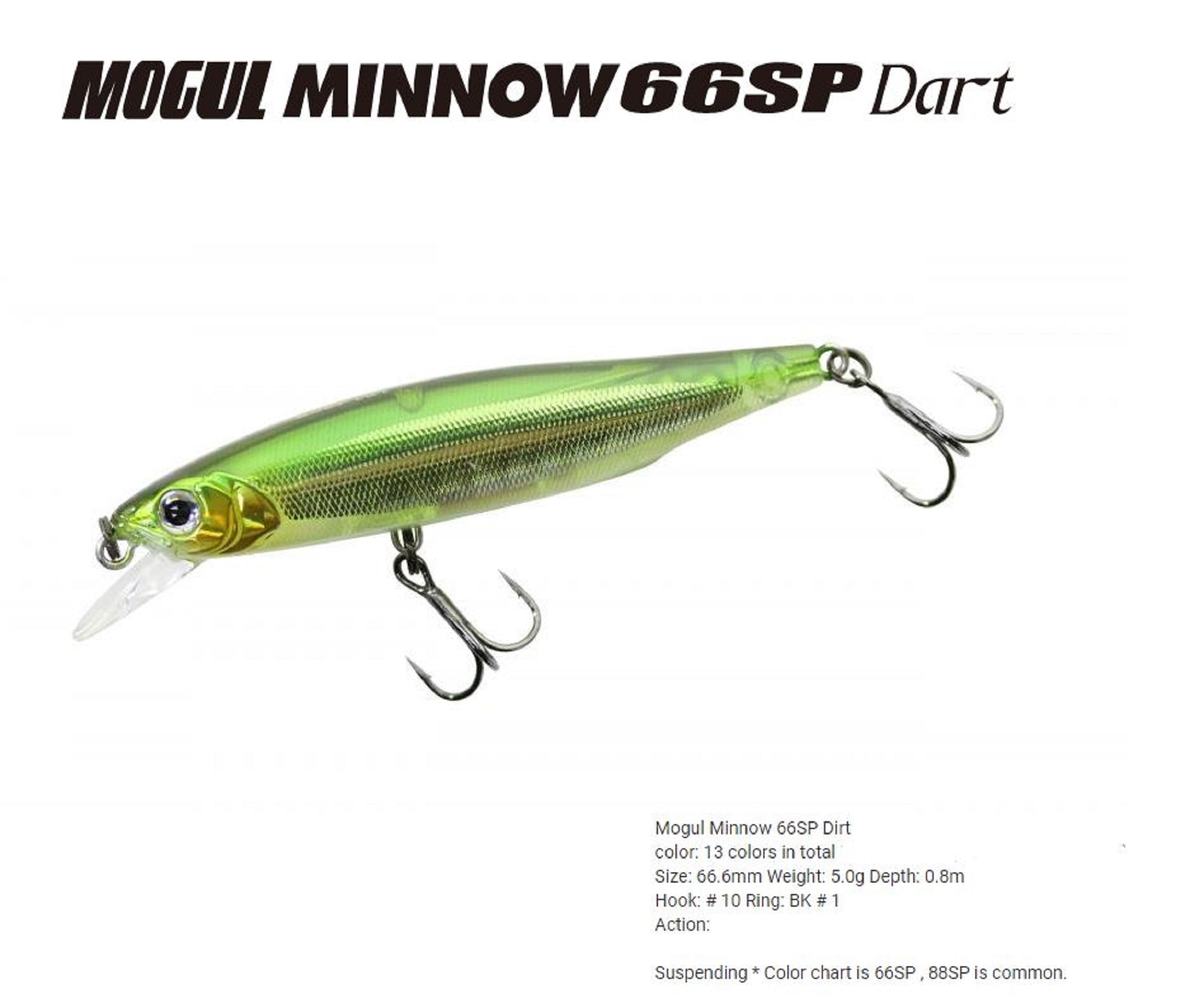 Bassday Mogul Minnow 66SP Dart Suspend Lure 5 grams MH-03 (1013)