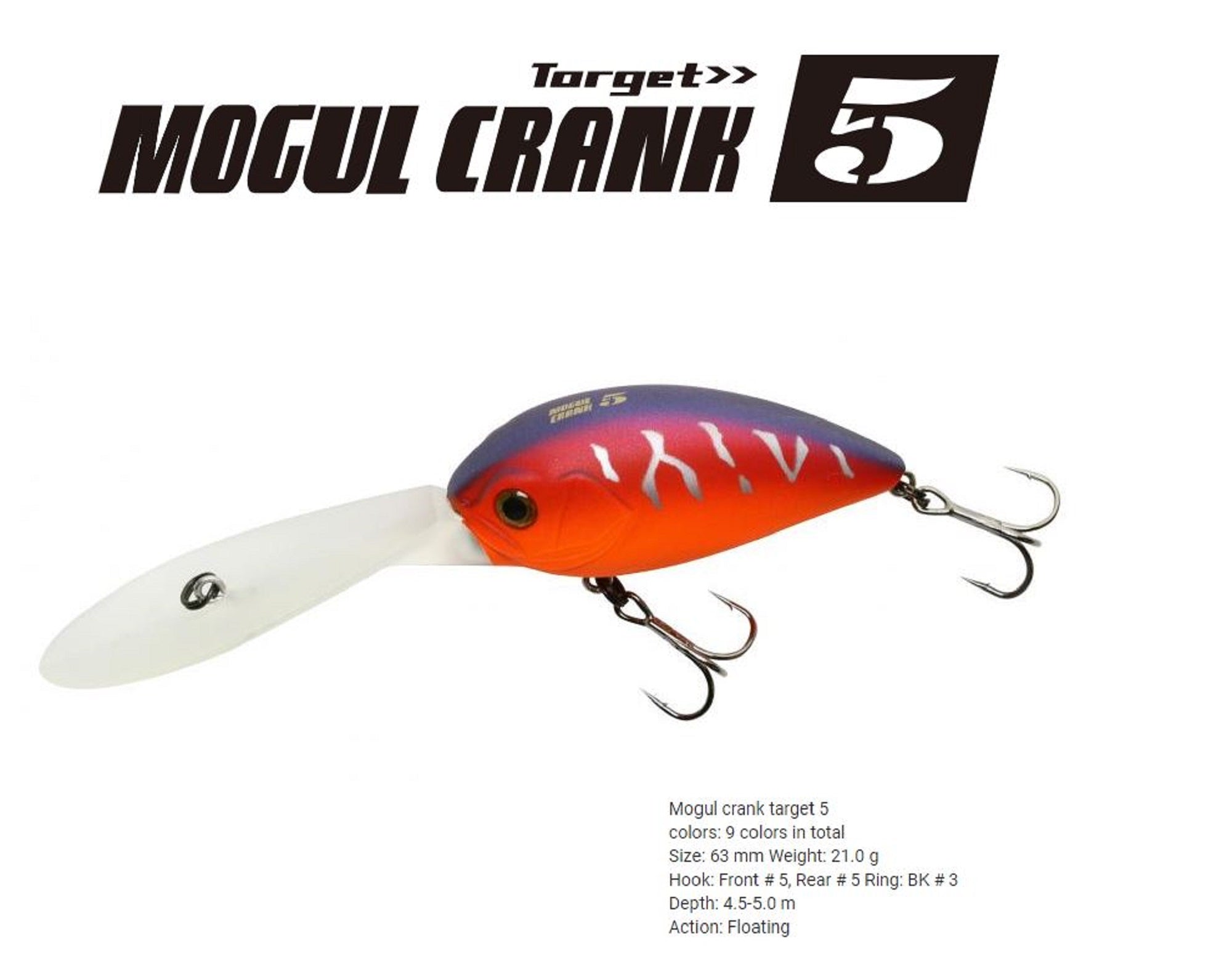 Bassday Mogul Crank Target 5 63 mm Floating Lure 21 grams P-201 (5097)