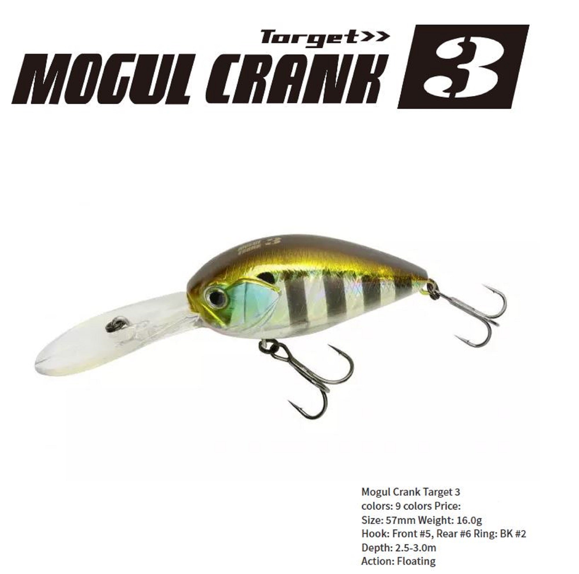 Bassday Mogul Crank Target 3 57 mm Floating Lure 16 grams P-212 (6056)
