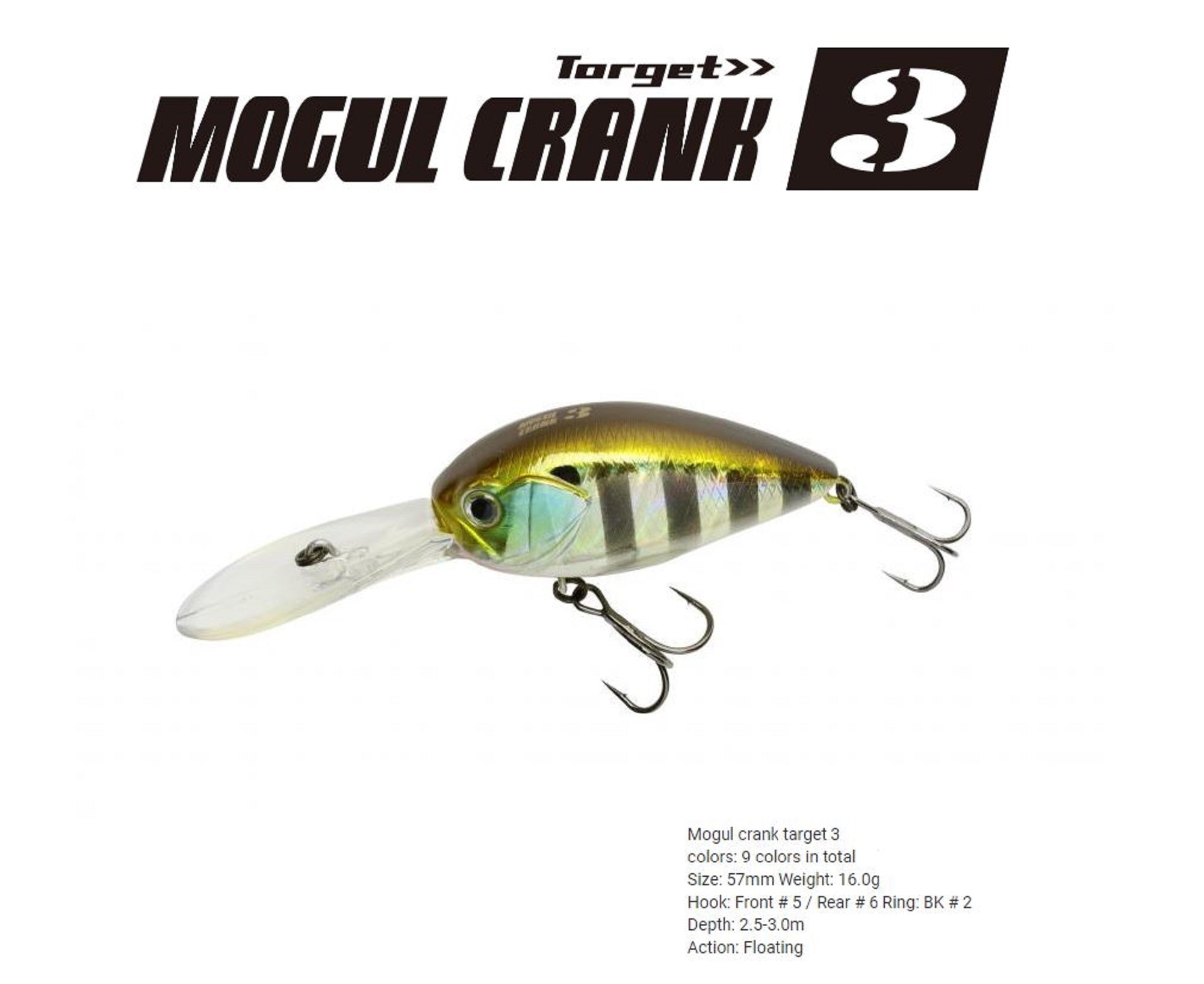 Bassday Mogul Crank Target 3 57 mm Floating Lure 16 grams P-32 (6117)