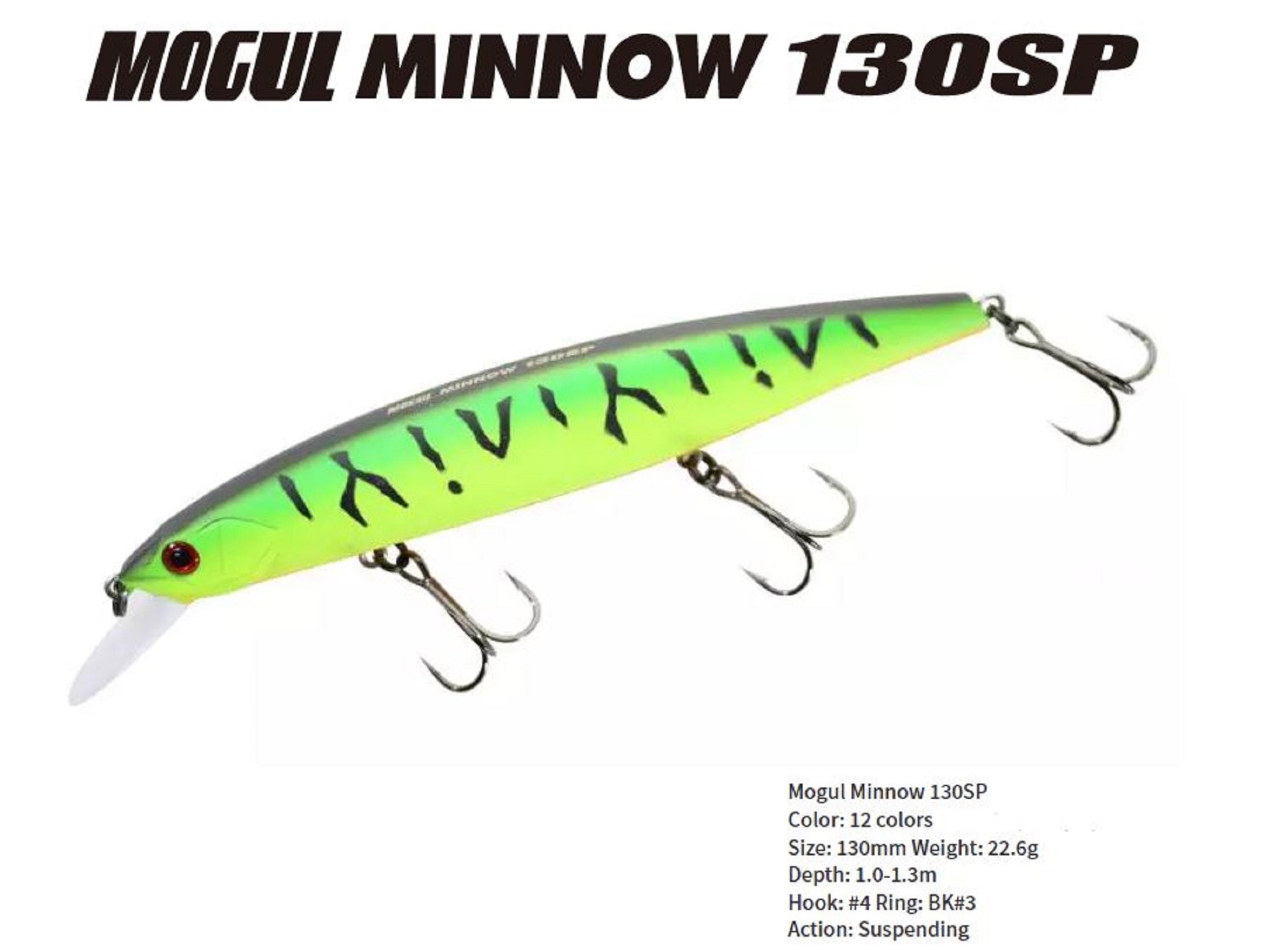 Bassday Mogul Minnow 130SP Suspend Lure 22.6 grams MH-03 (8050)