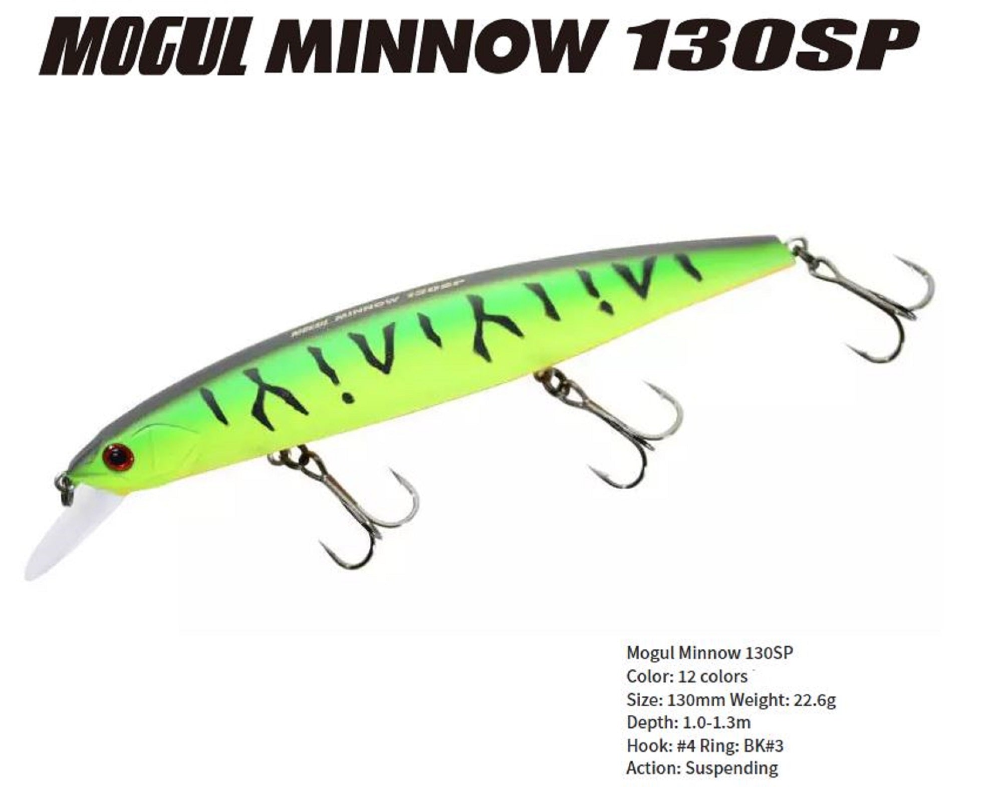Bassday Mogul Minnow 130SP Suspend Lure 22.6 grams P-212 (8081)