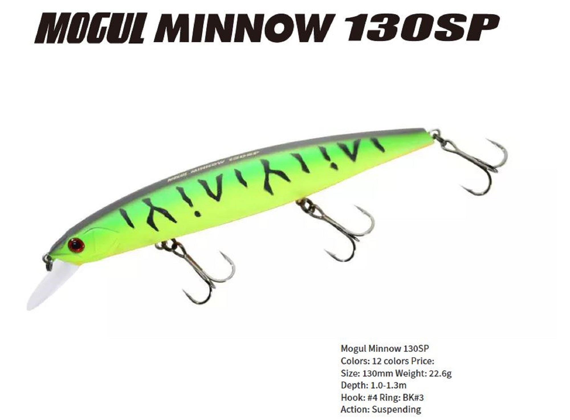 Bassday Mogul Minnow 130SP Suspend Lure 22.6 grams CH-472 (8265)
