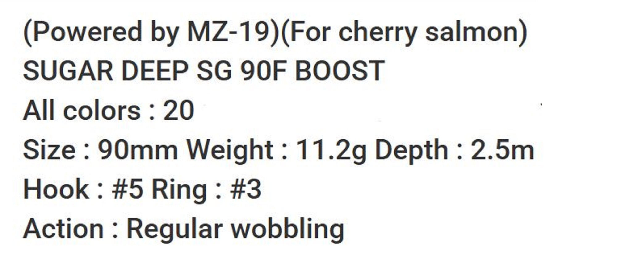 Bassday Sugar Deep SG 90F Boost Floating Lure 11.2 grams M-04 (0022)