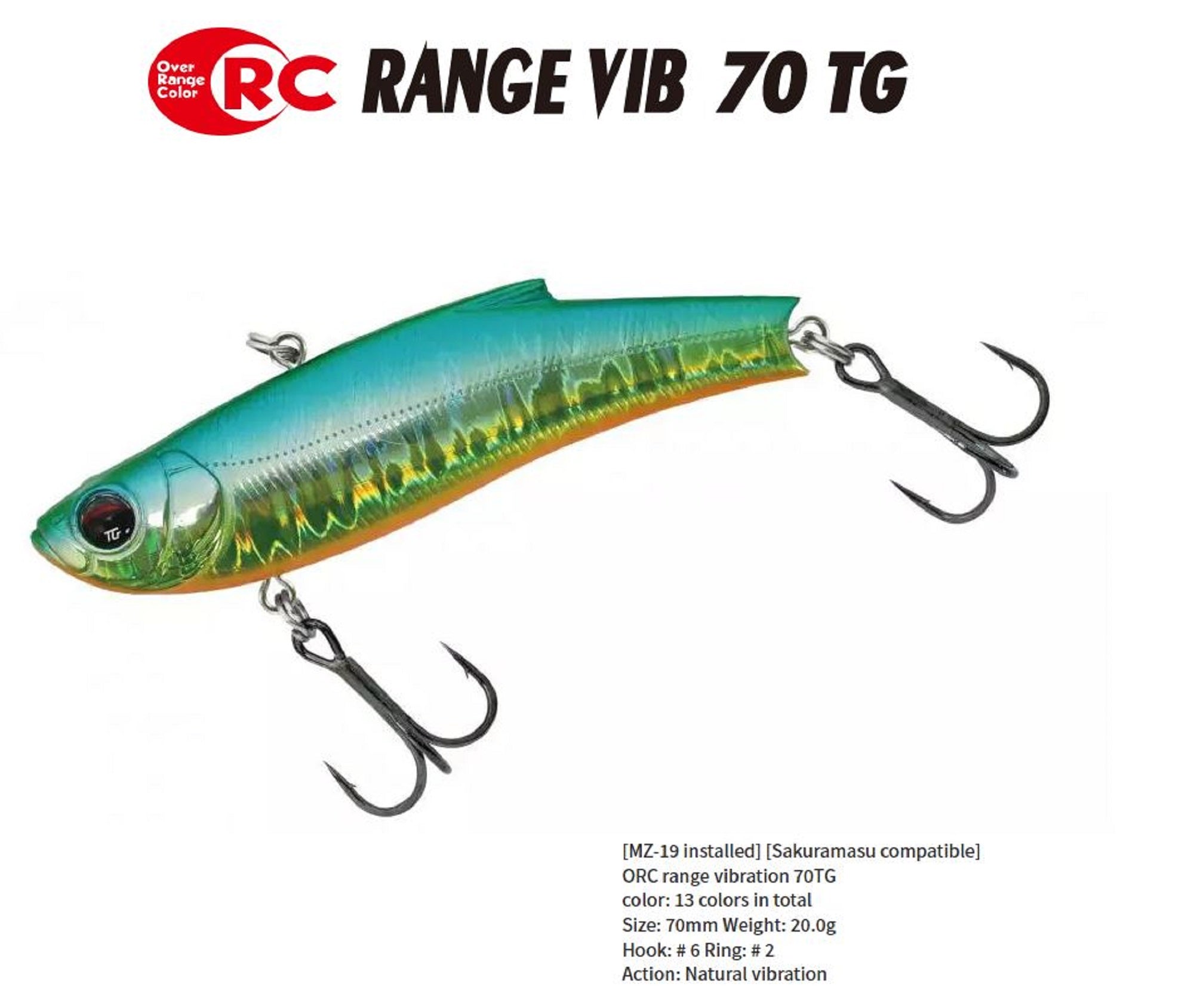 Bassday ORC Range Vibe 70 TG Extra Sinking Vibration Lure P-501 (9131)